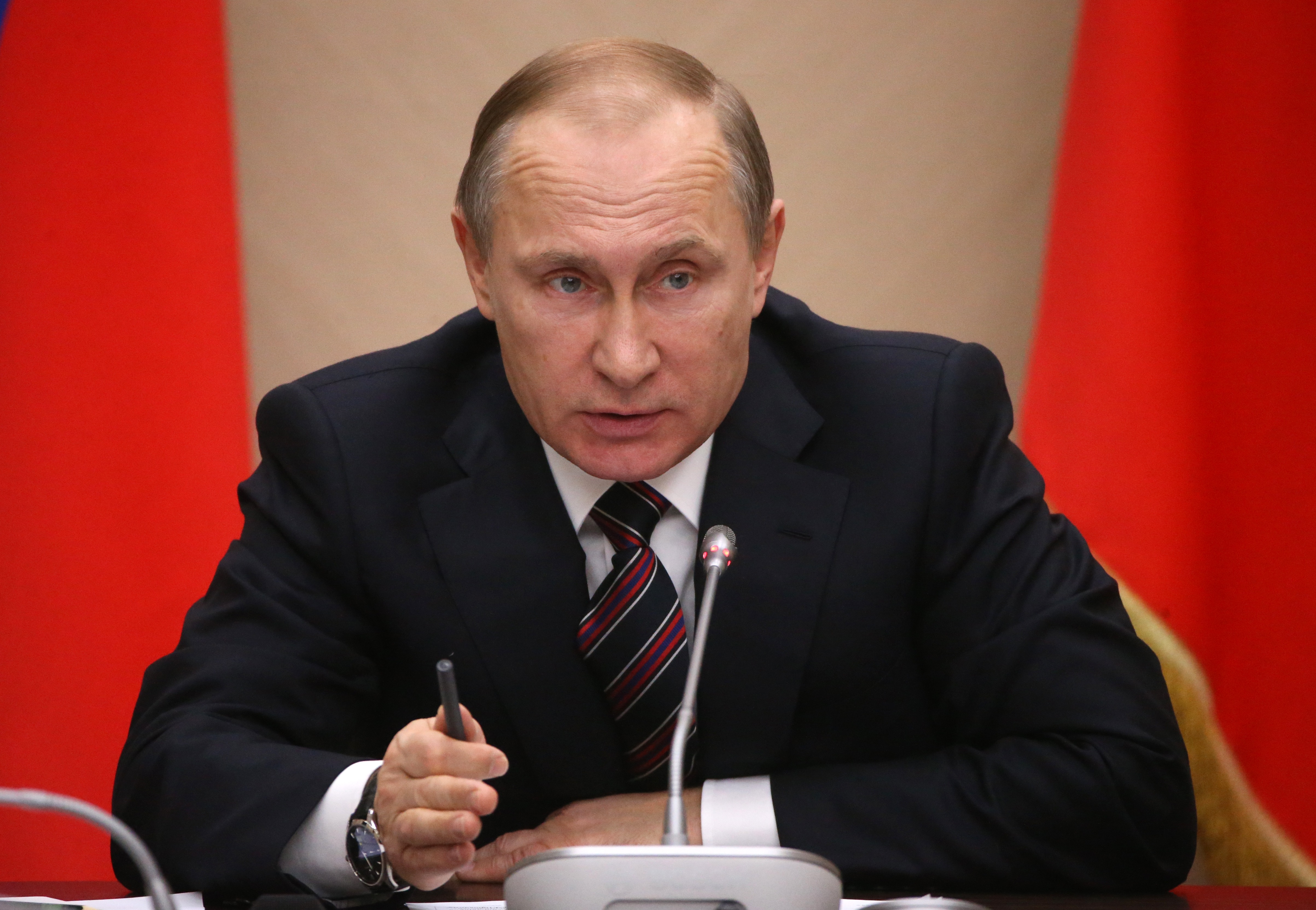 Russian President Vladimir Putin Meets Ministers Of Russian Govenment