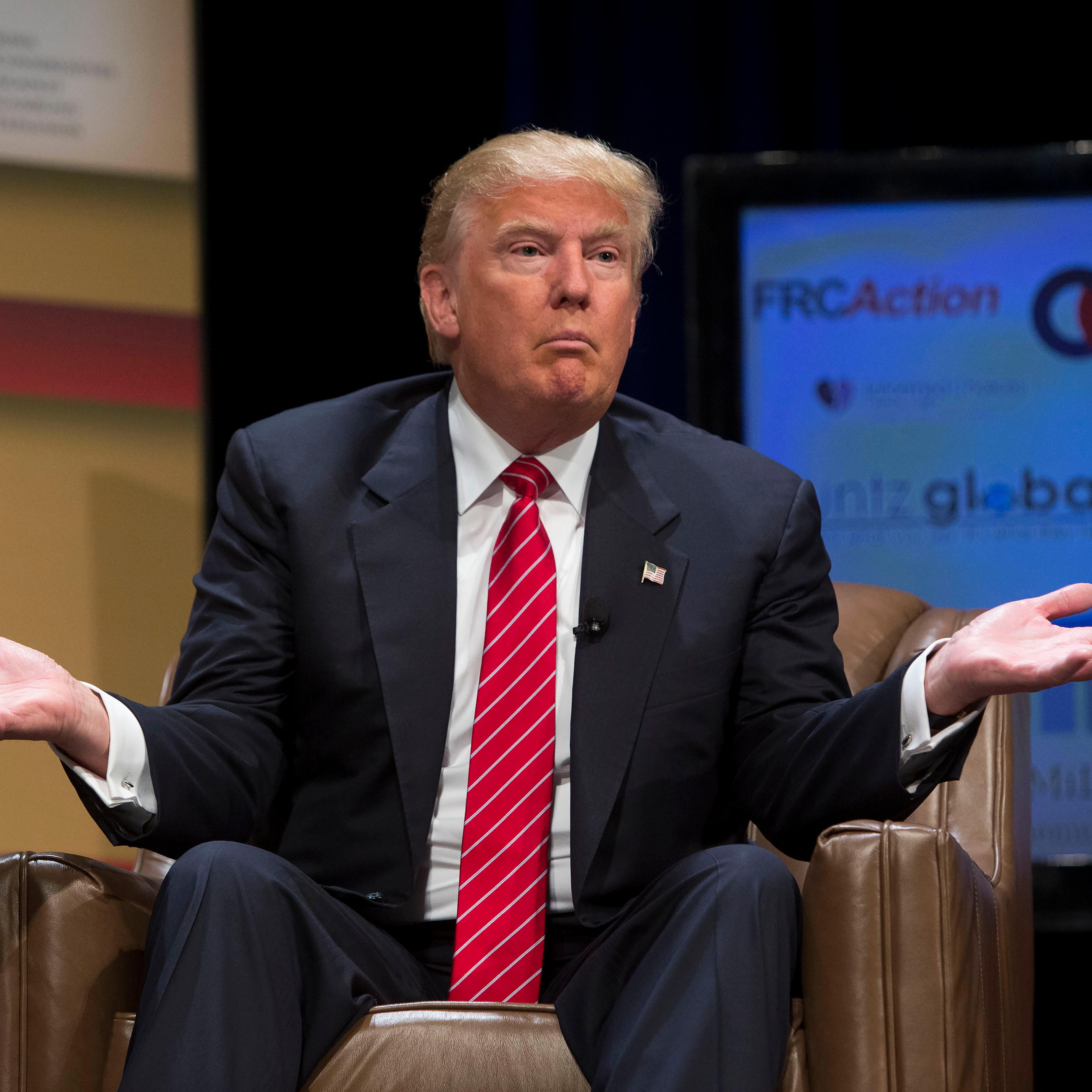 Donald Trump, president and chief executive of Trump Organization Inc. and 2016 U.S. presidential candidate at the Family Leadership Summit in Ames, Iowa, U.S., on July 18, 2015.