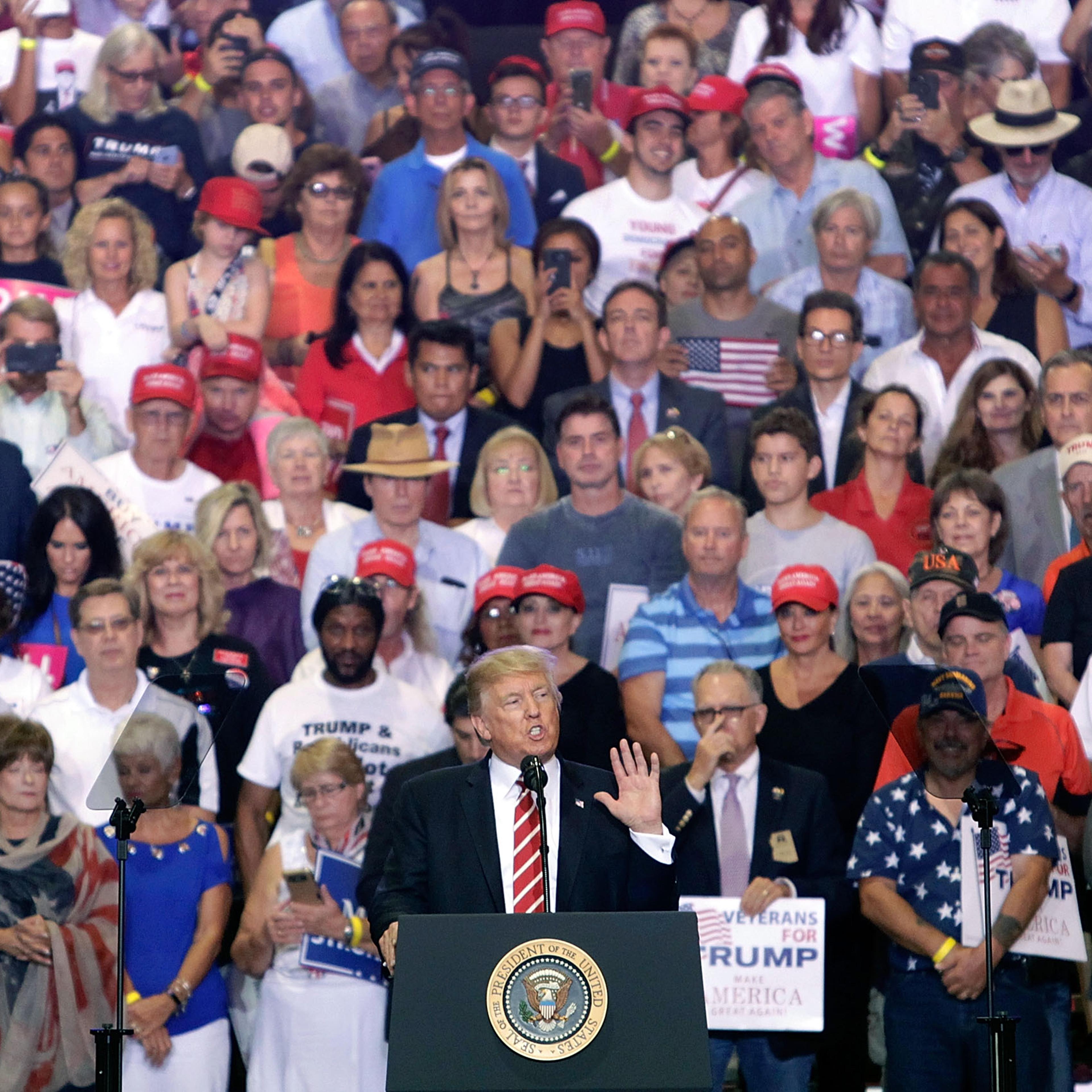 President Trump Holds Rally In Phoenix, Arizona