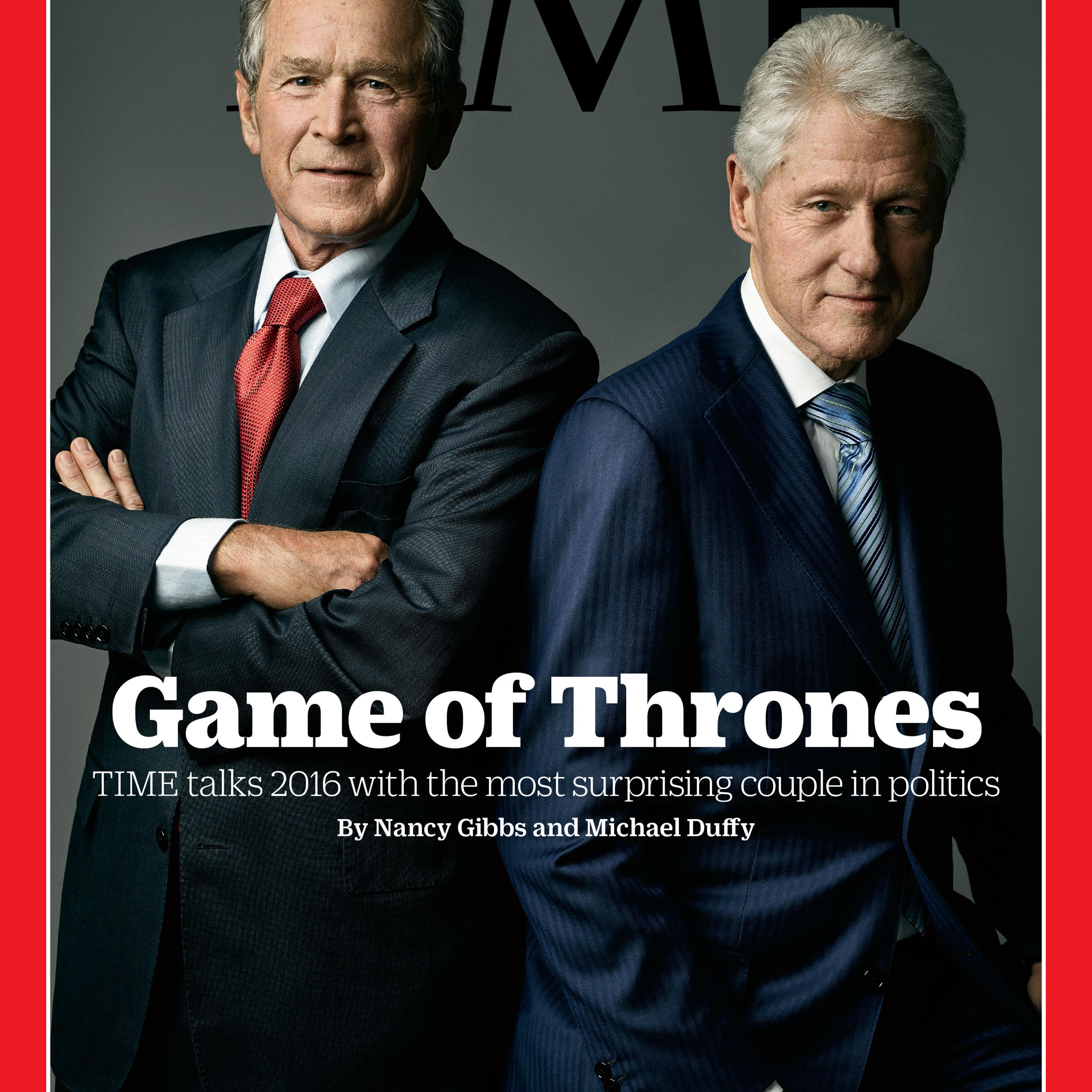 George H.W. Bush and Bill Clinton cover