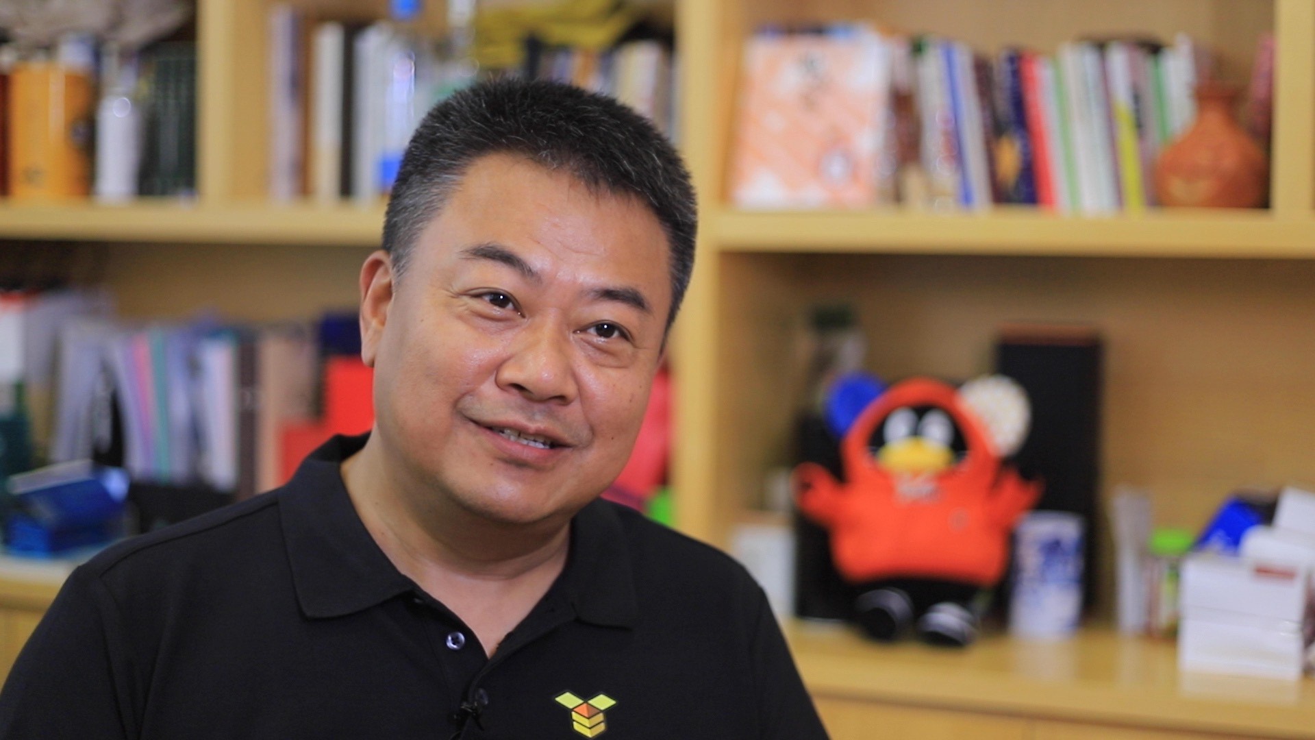 In this still taken from video, Chen Xiaoqing, director of the Netflix series 'Flavorful Origins,' is seen in his office in Beijing, China on Aug. 10, 2020