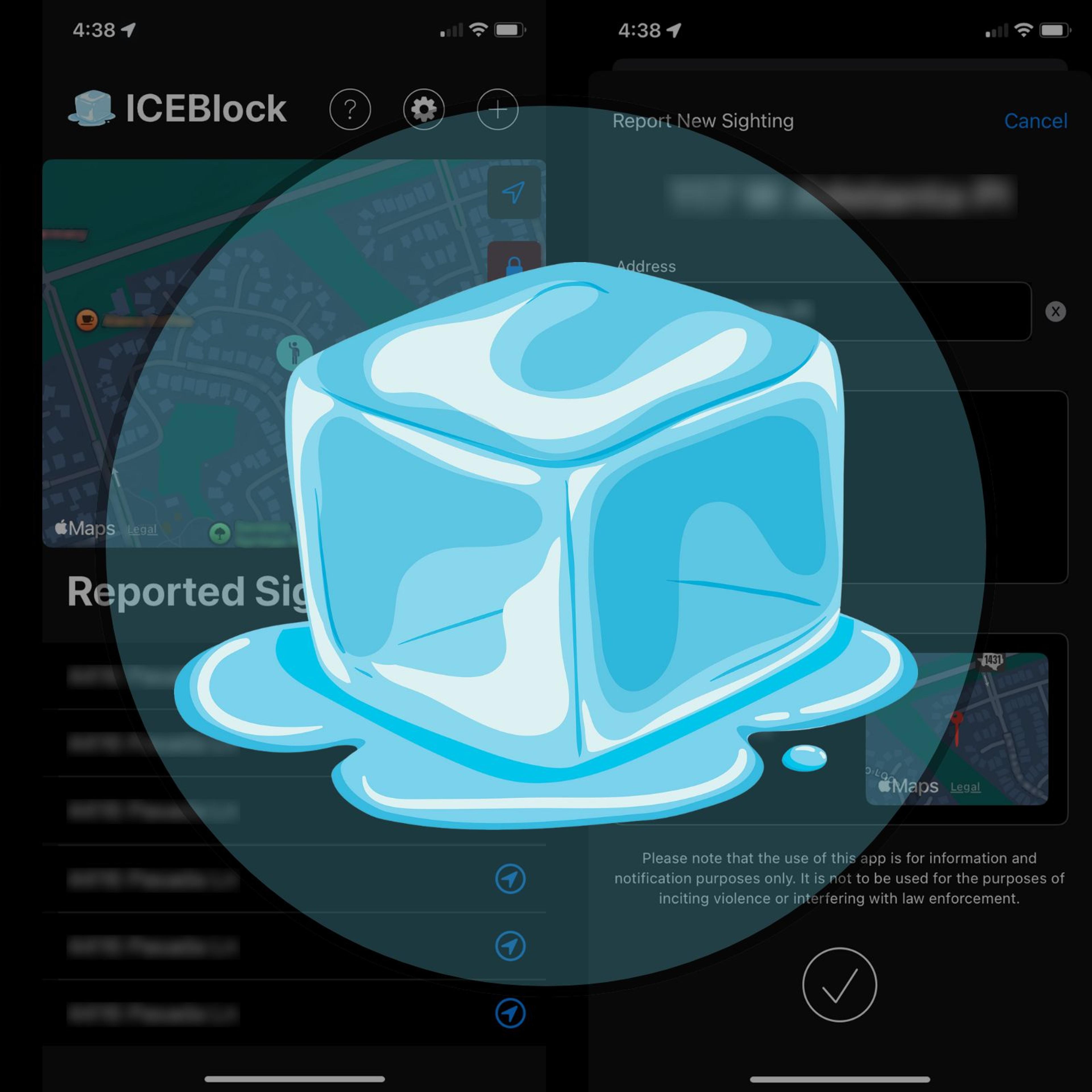 The ICEBlock app allows users to alert and see Immigration and Customs Enforcement agents within a five mile radius.