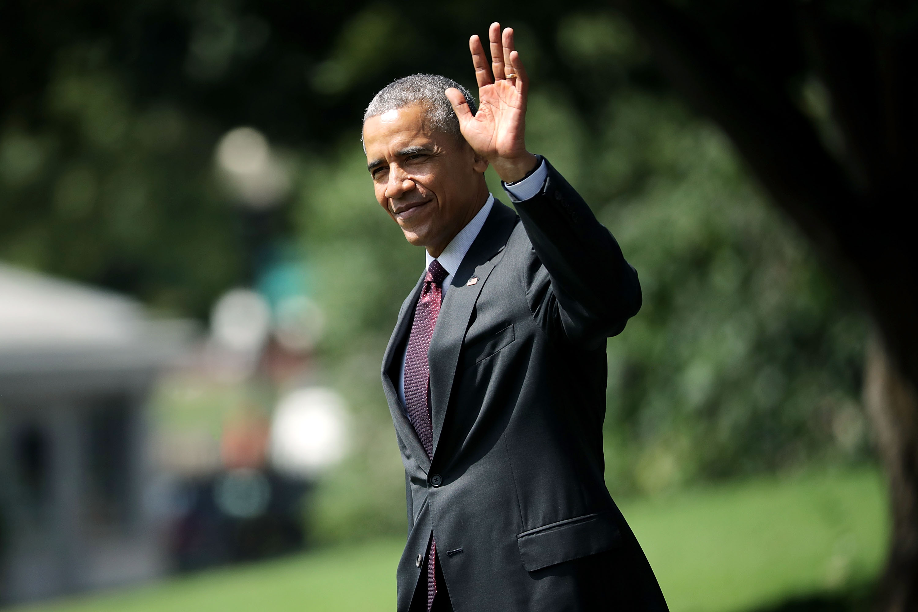 President Obama Departs White House For Atlanta