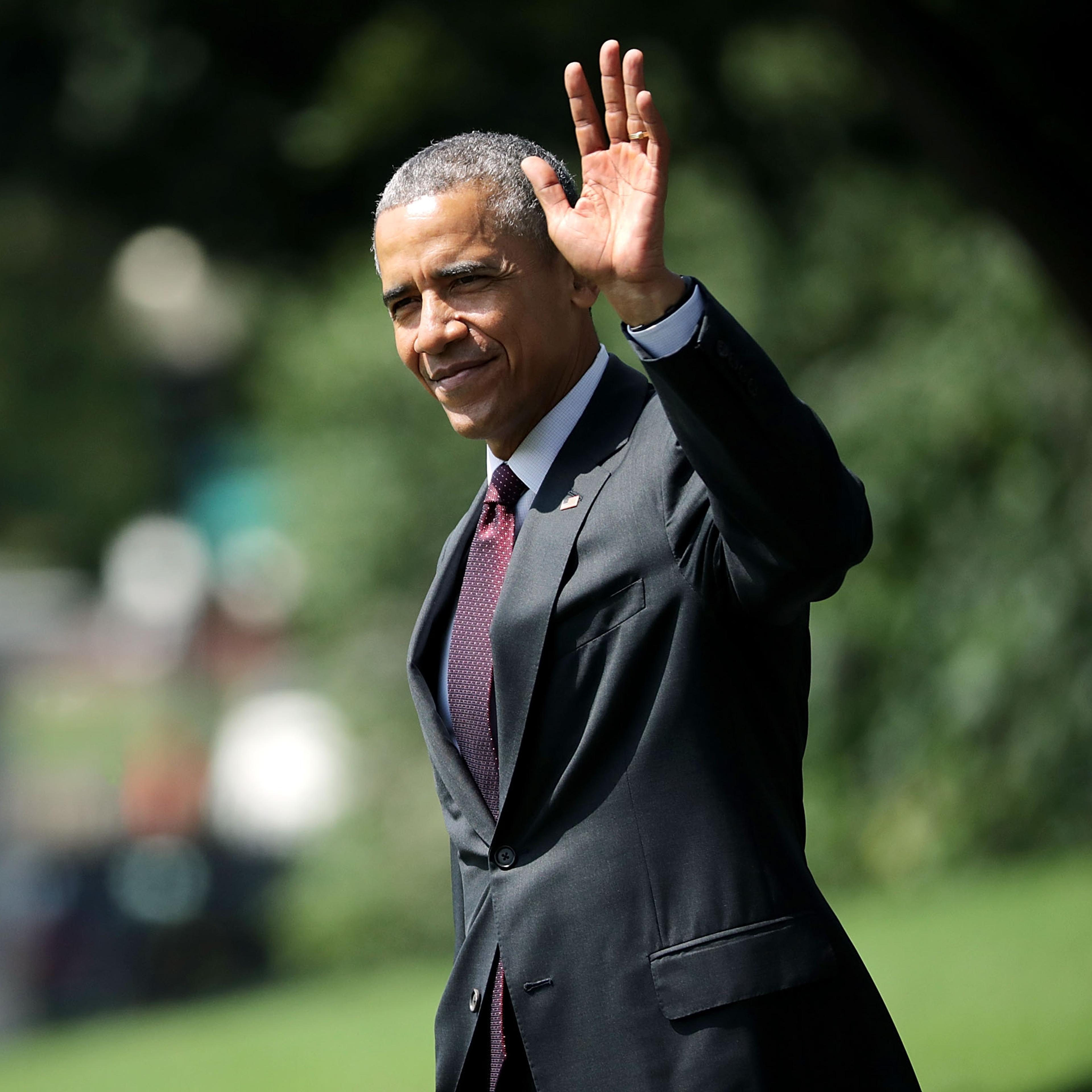 President Obama Departs White House For Atlanta