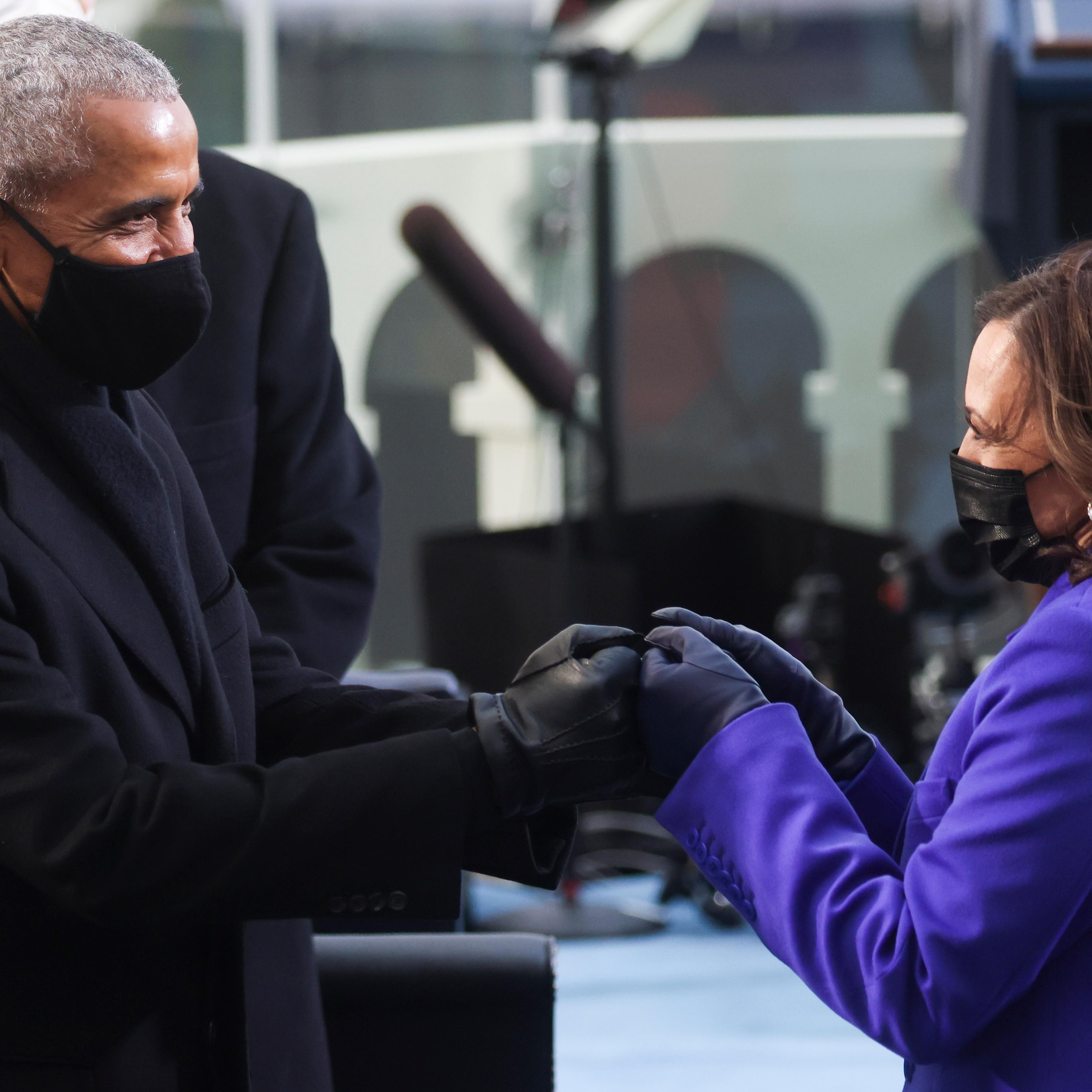 Barack Obama and Kamala Harris