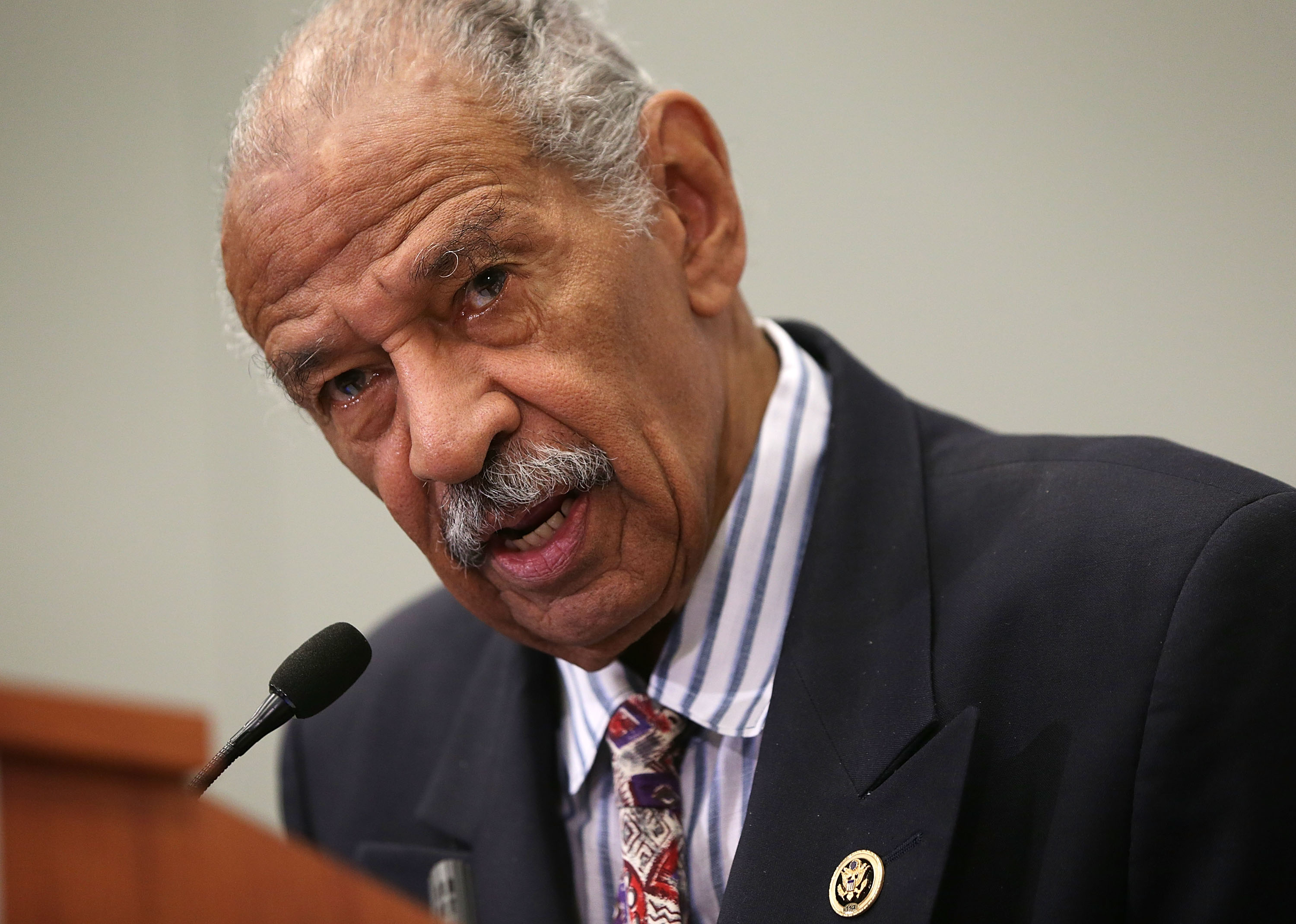 Rep. John Conyers (D-MI) speaks at a session during the Congressional Black Caucus Foundation's 45th annual legislative conference in in Washington, D.C., on Sept. 18, 2015.