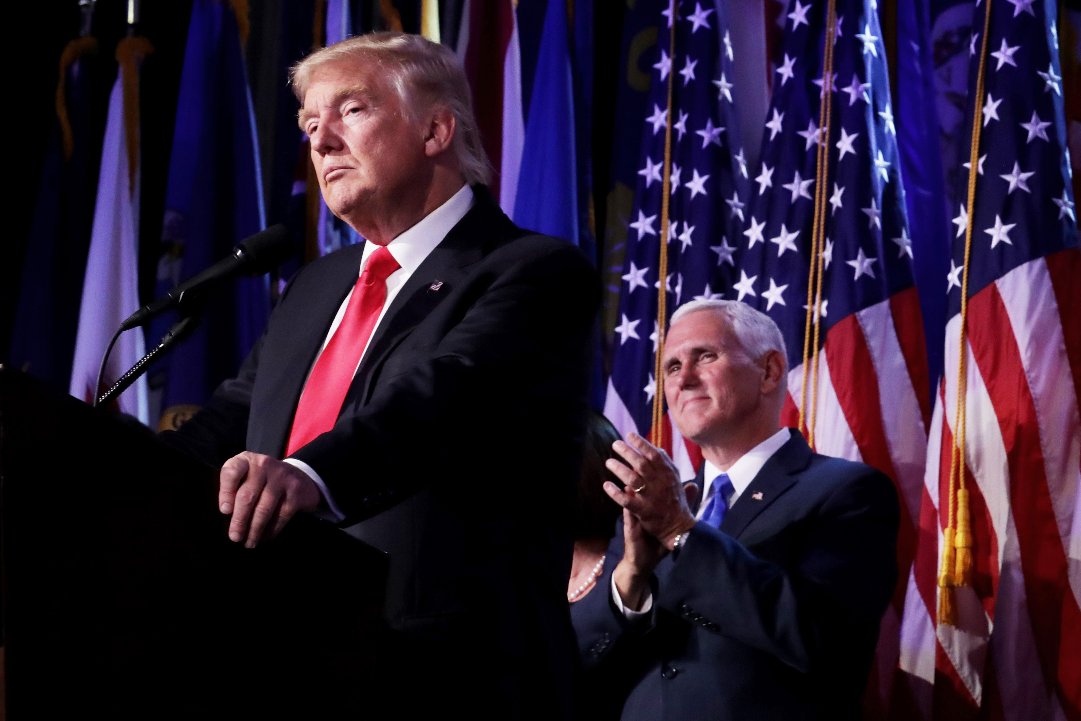 Republican Presidential Nominee Donald Trump Holds Election Night Event In New York City