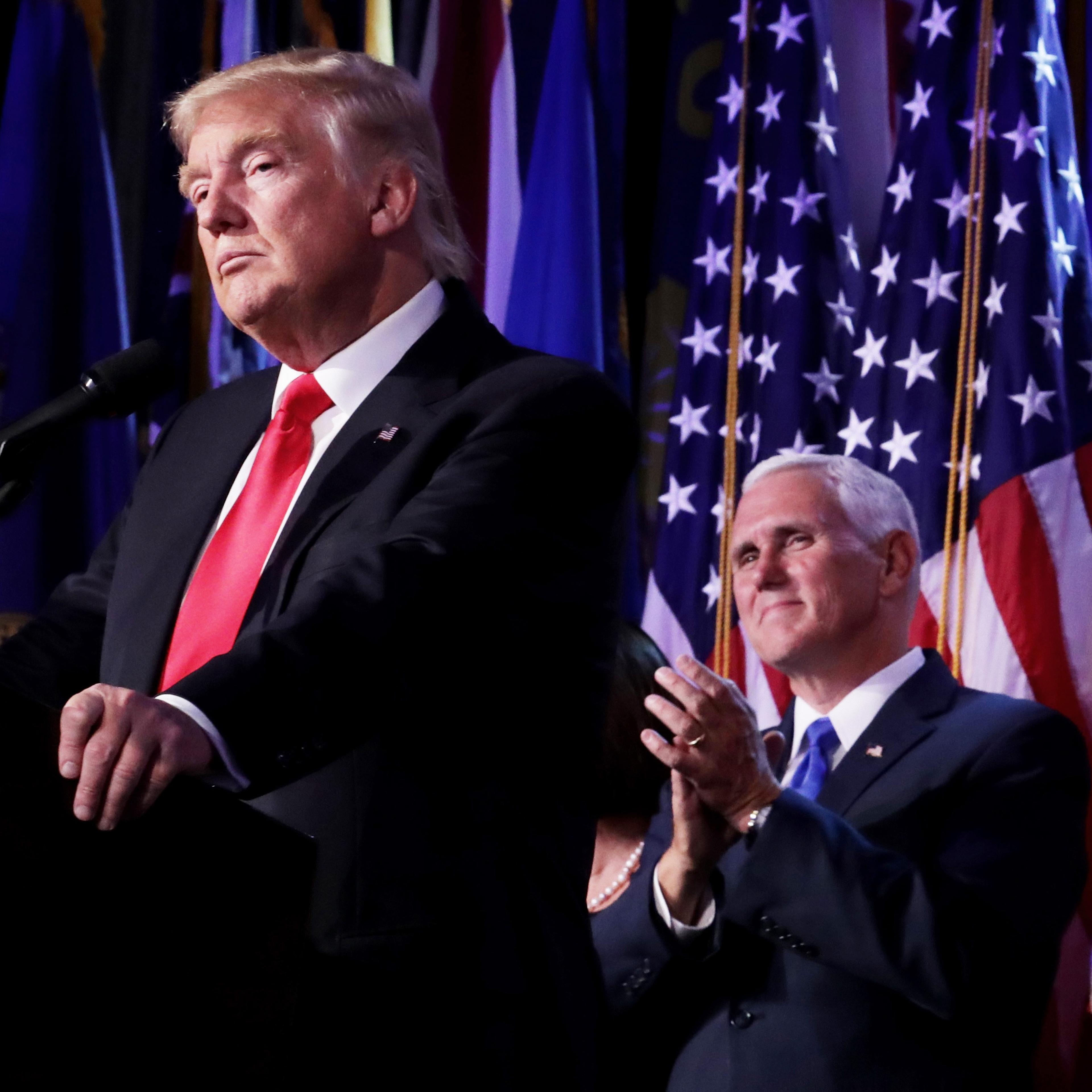 Republican Presidential Nominee Donald Trump Holds Election Night Event In New York City