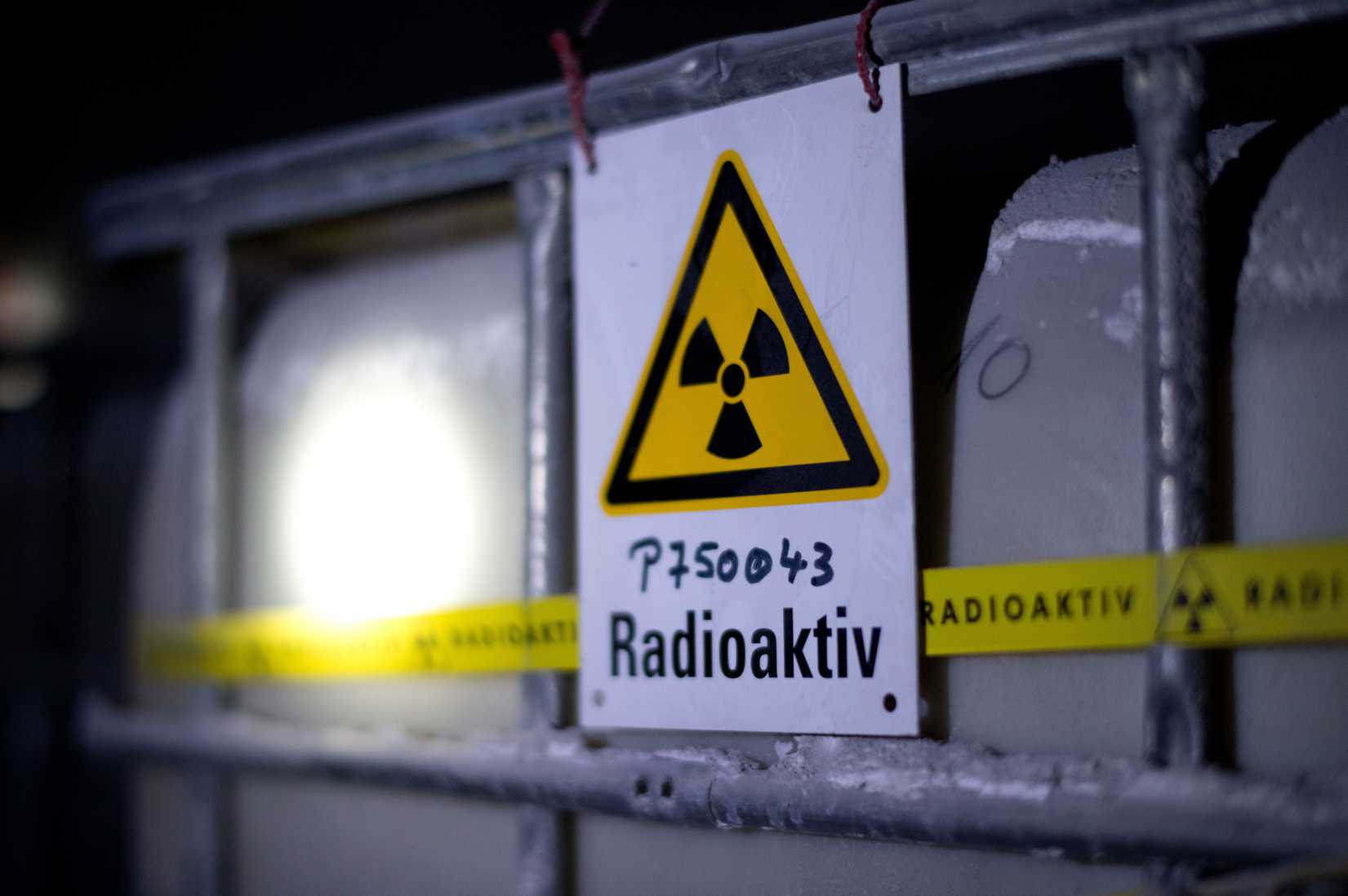 A tank containing radioactive water is seen at the Asse nuclear-waste-storage facility in Remlingen, Germany, on March 4, 2014