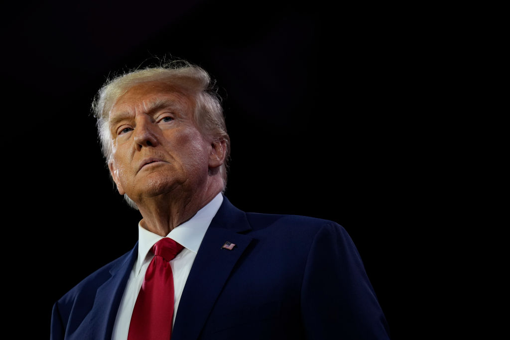 Republican presidential candidate, former U.S. President Donald Trump, speaks at the Faith and Freedom Road to Majority conference on June 24, 2023 in Washington, D.C. Trump spoke on a range of topics to an audience of conservative evangelical Christians. 