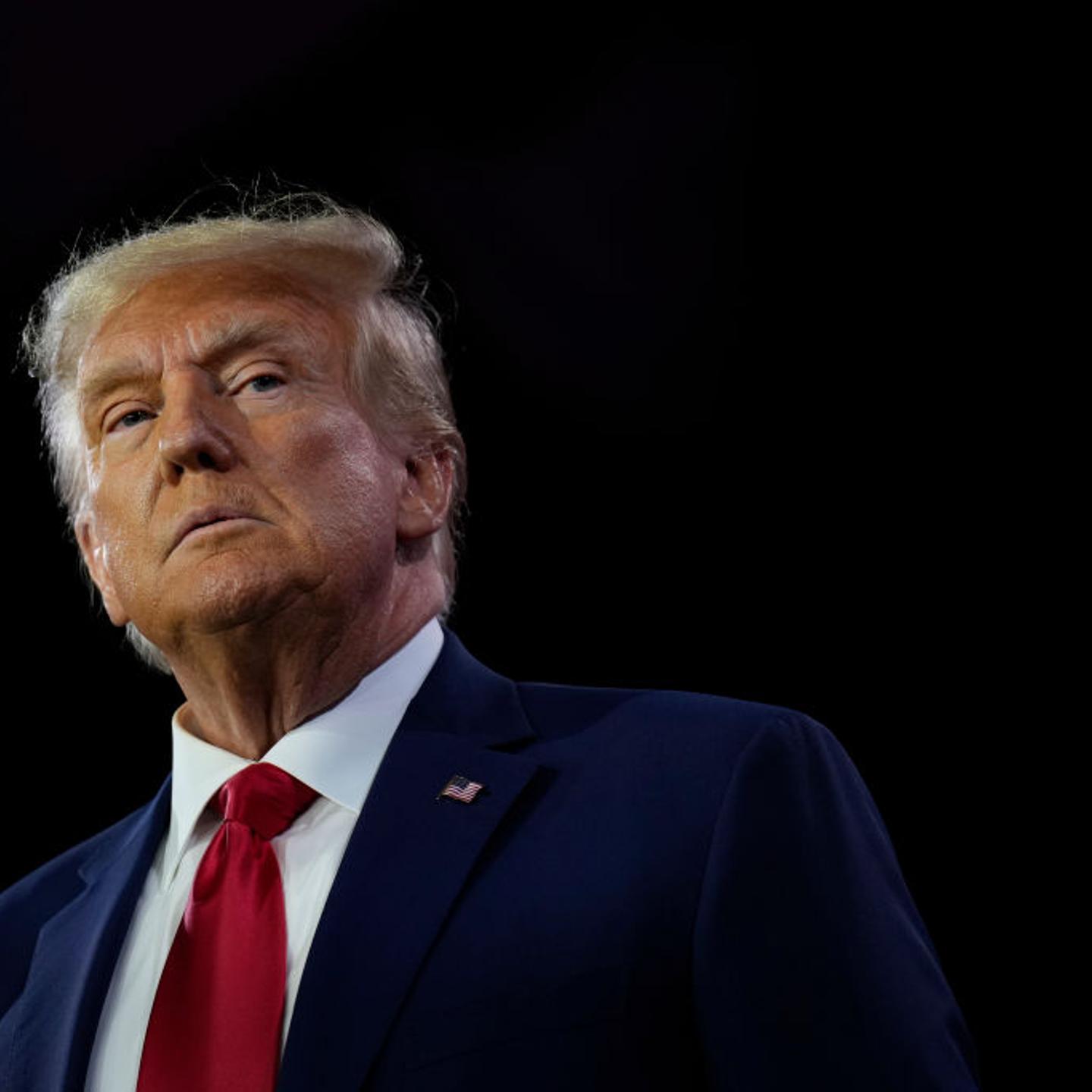 Republican presidential candidate, former U.S. President Donald Trump, speaks at the Faith and Freedom Road to Majority conference on June 24, 2023 in Washington, D.C. Trump spoke on a range of topics to an audience of conservative evangelical Christians.