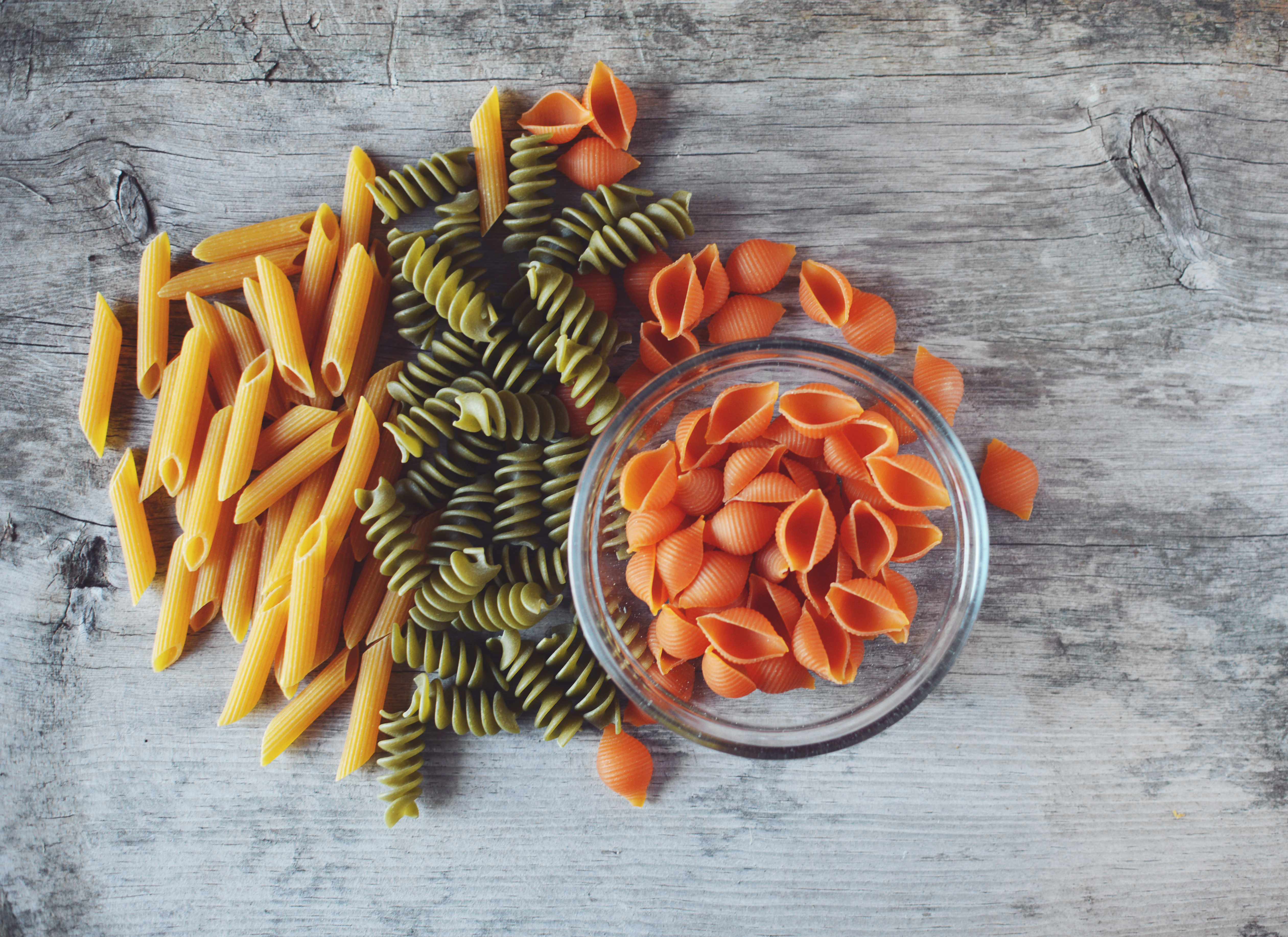 Colorful Uncooked Pasta