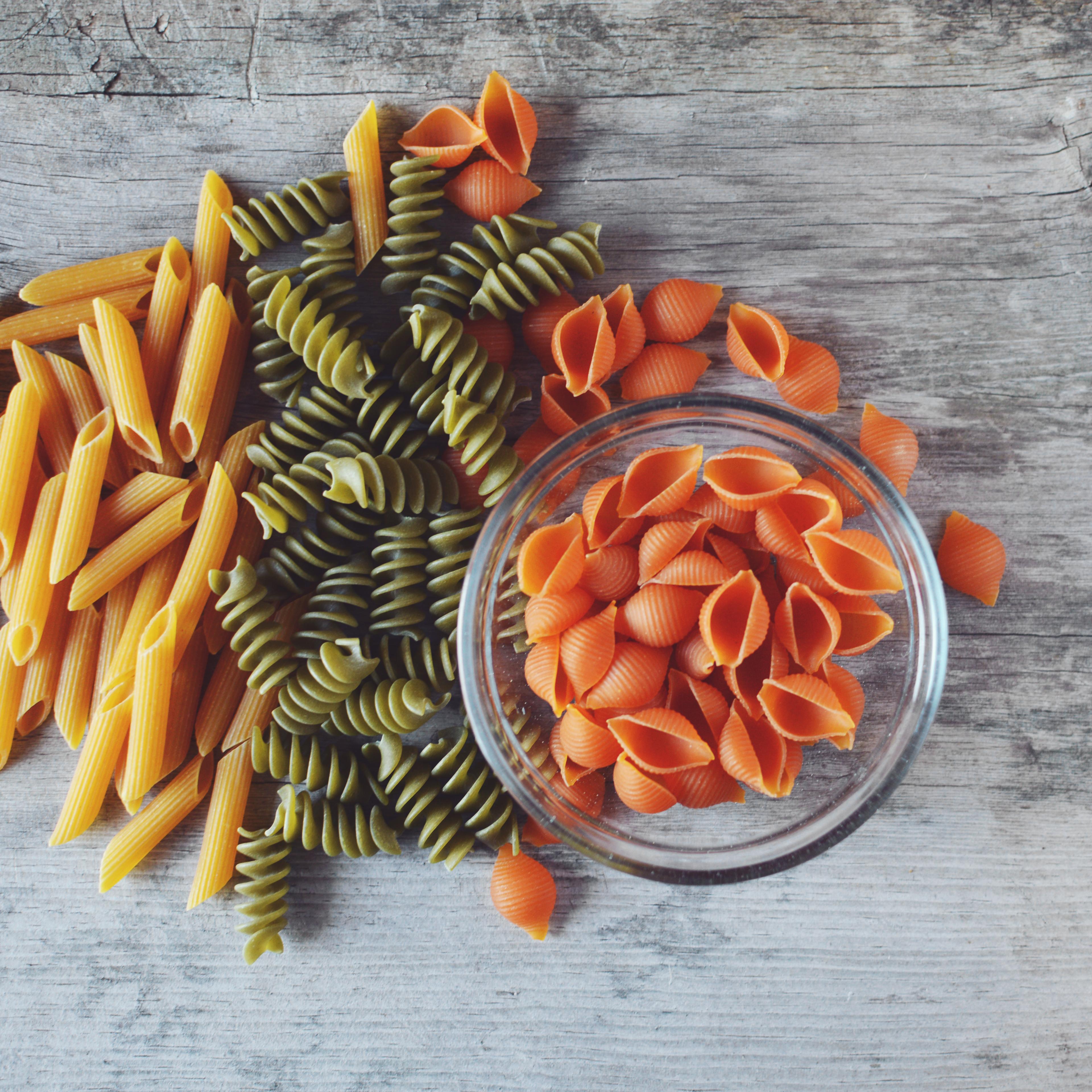 Colorful Uncooked Pasta