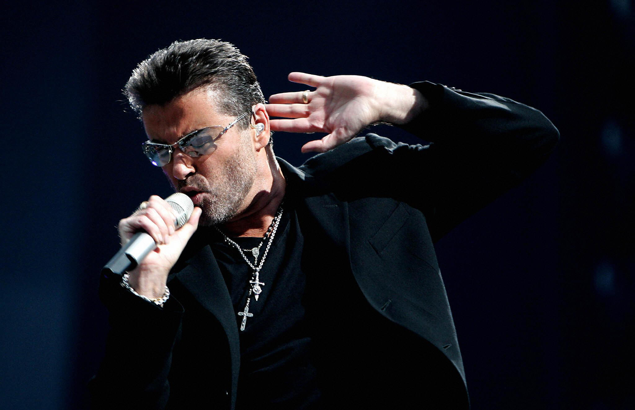 British singer George Michael performs d