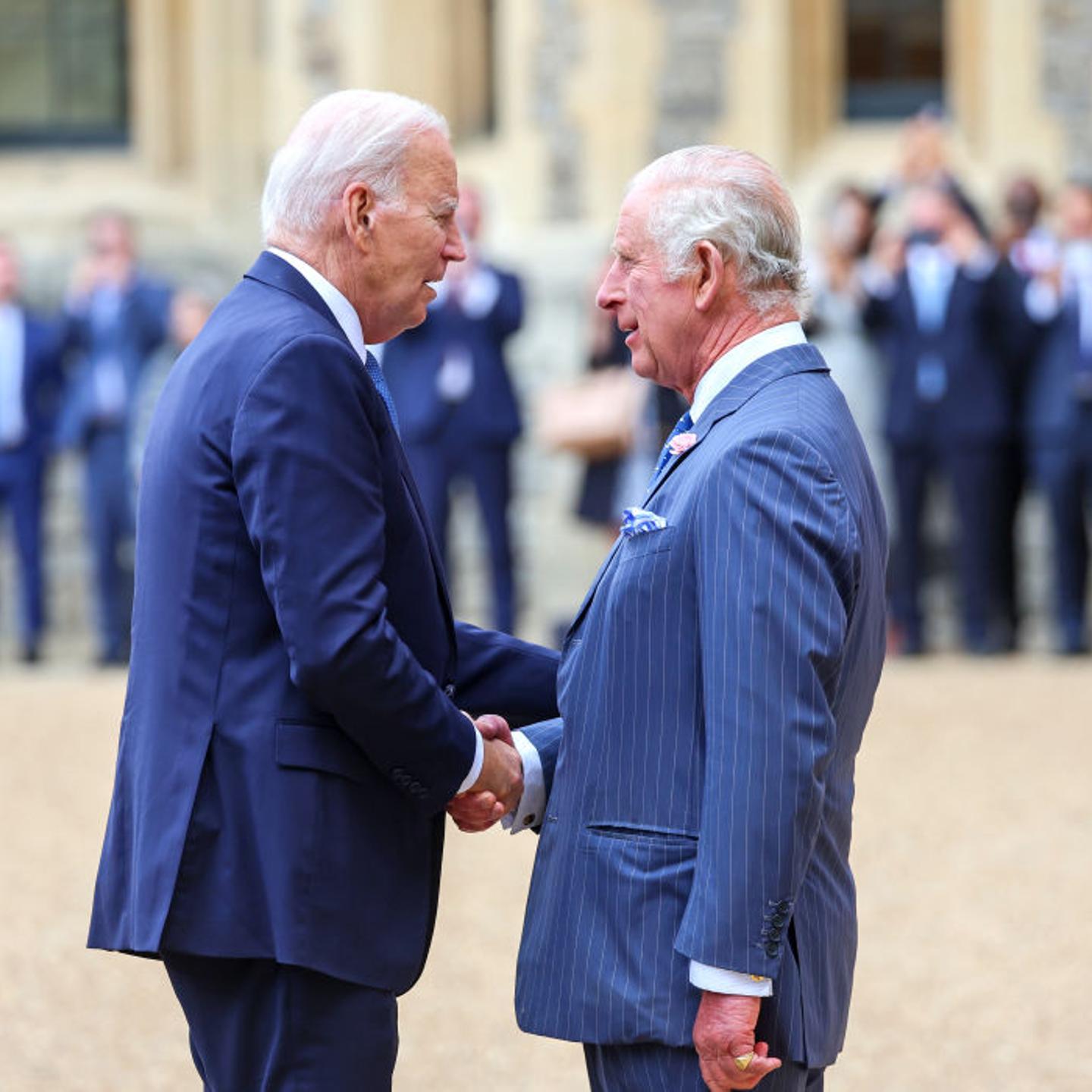 King Charles III Meets The President Of The United States At Windsor Castle