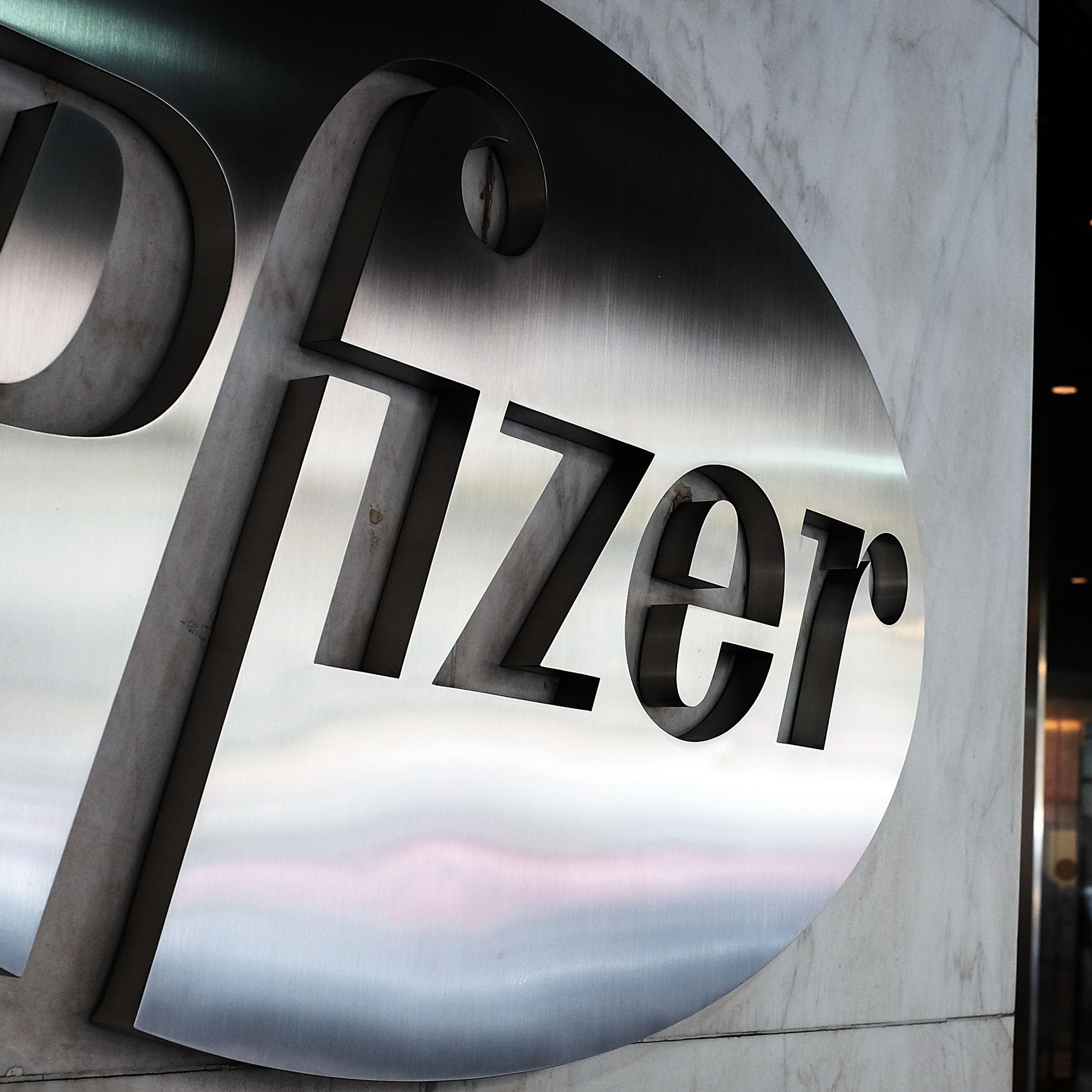The Pfizer headquarters in New York City stands in the heart of Manhattan's business district on Oct. 29, 2015.
