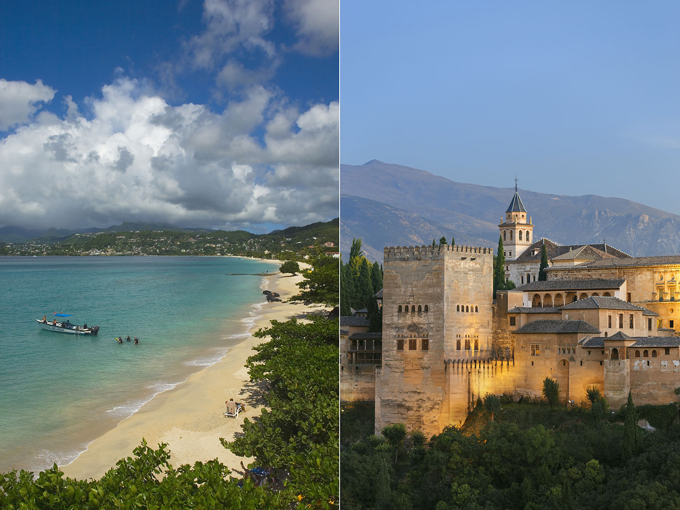 From left: Grenada; Granada 