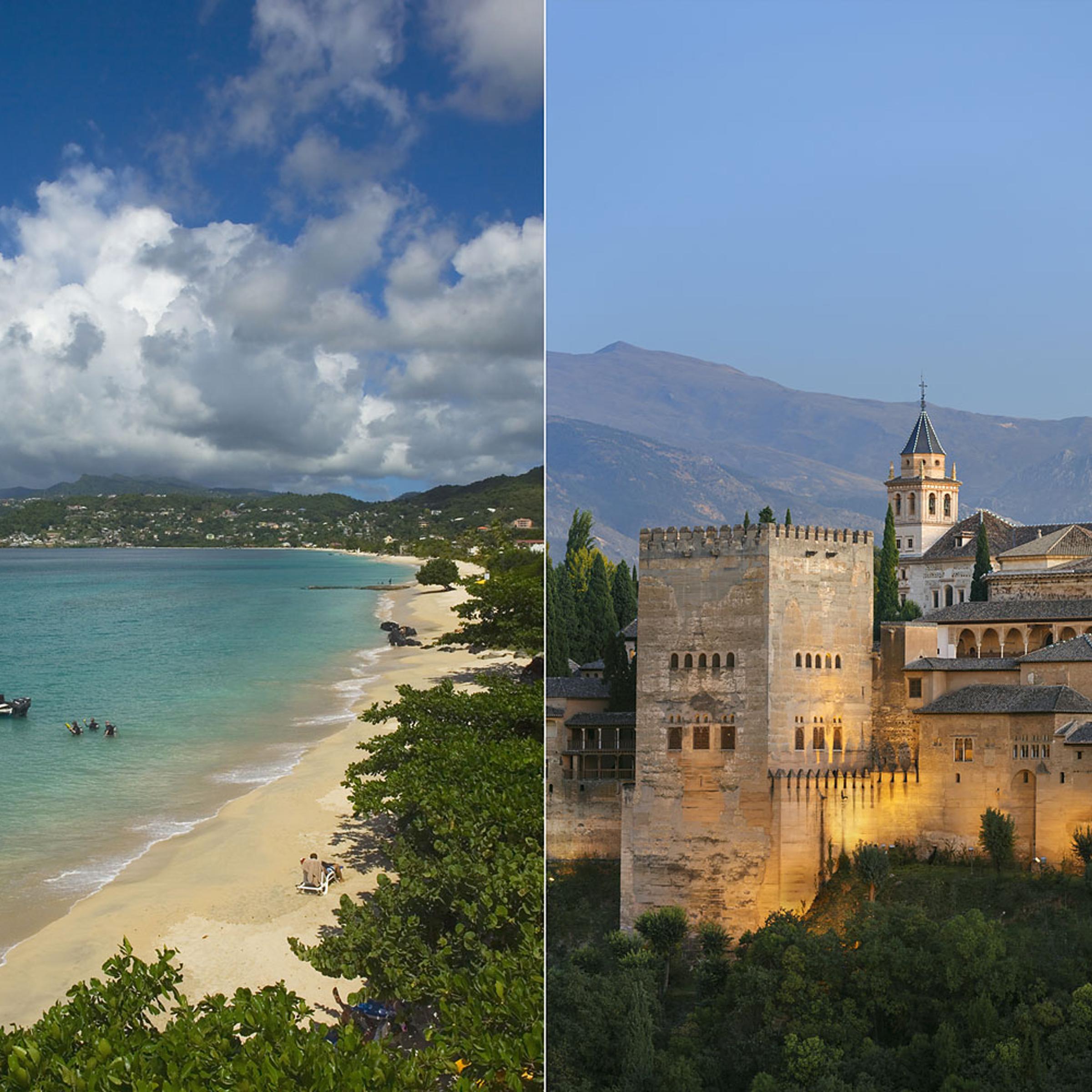 From left: Grenada; Granada