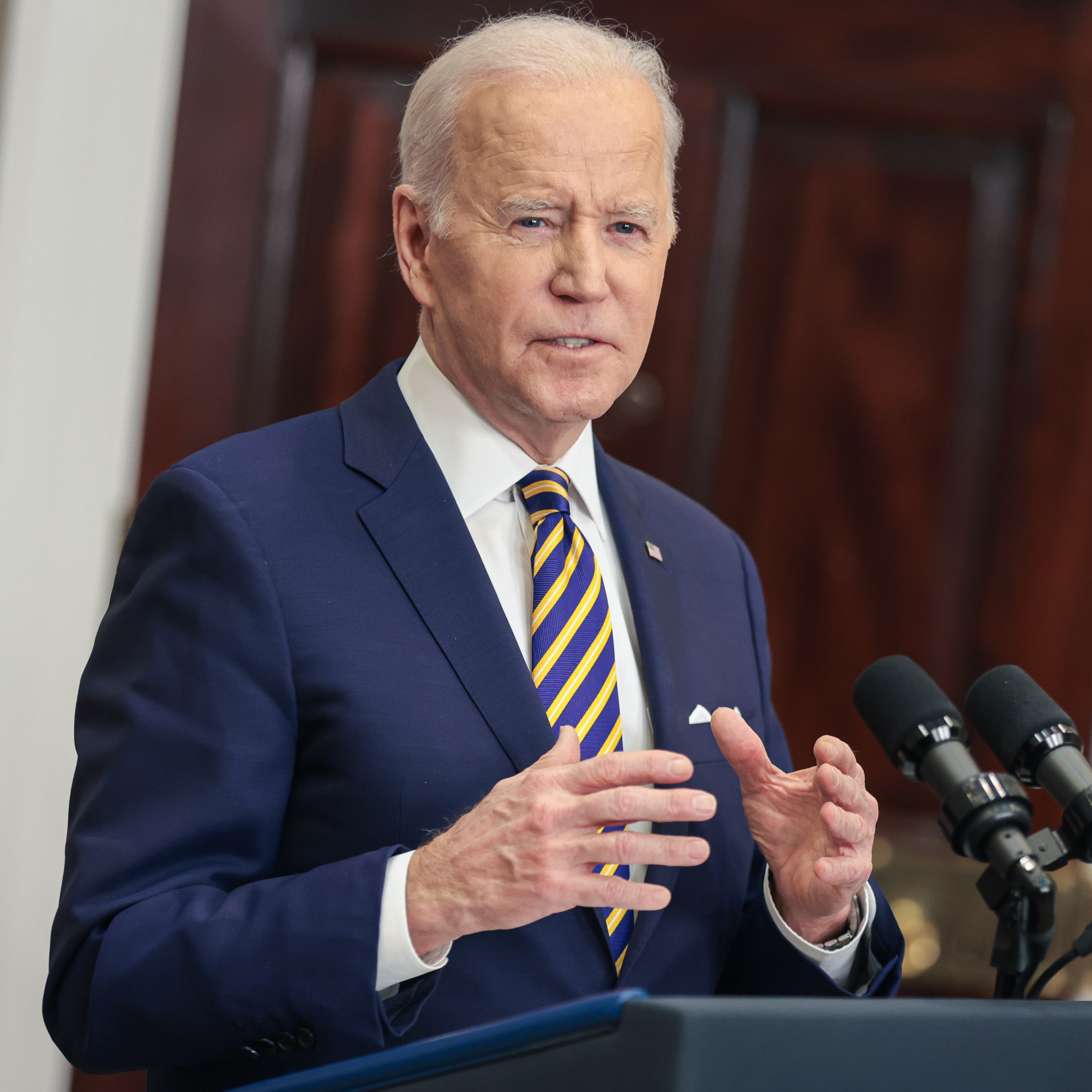 President Biden Delivers Remarks On Russian Invasion Of Ukraine