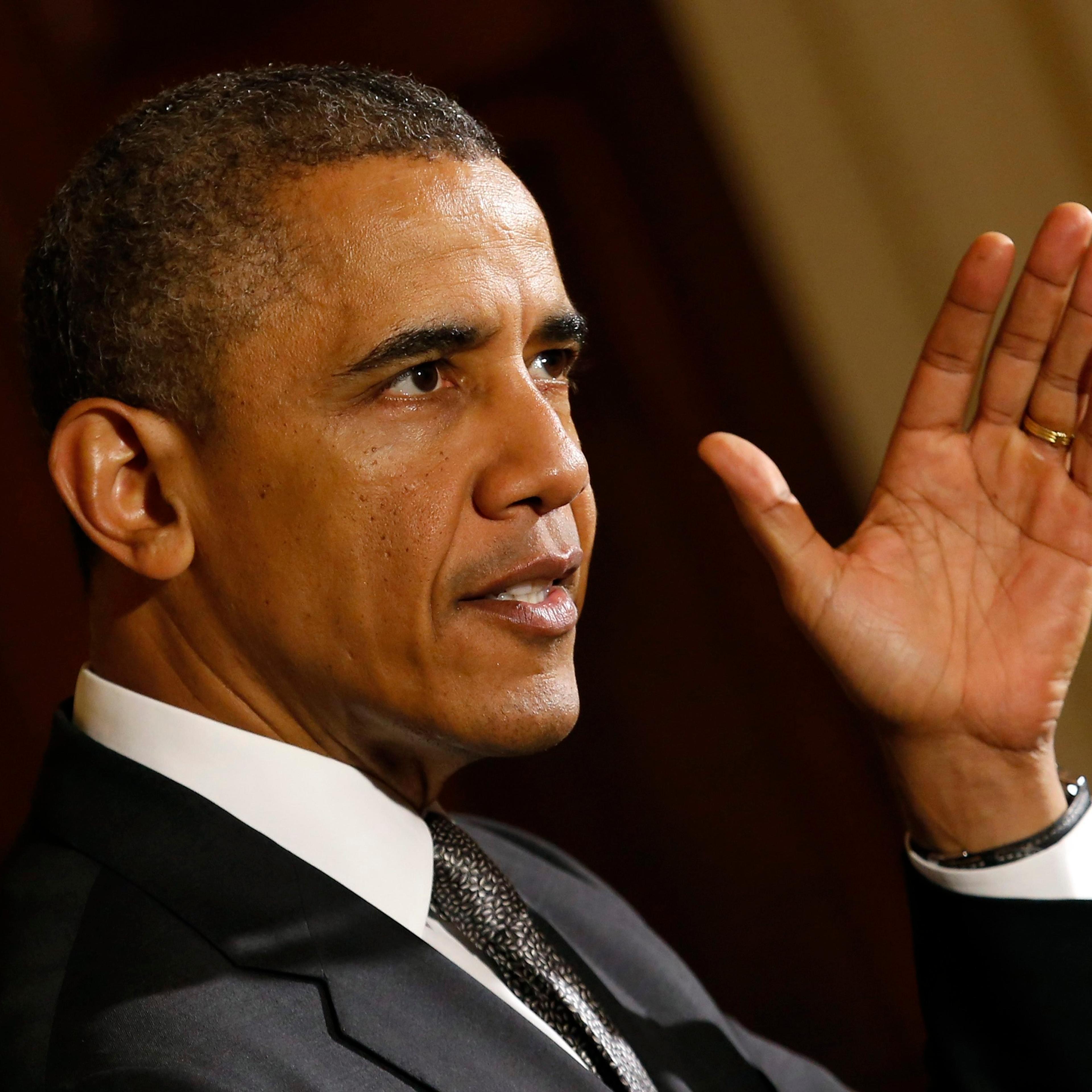 U.S. President Obama speaks at a Cinco de Mayo reception at the White House in Washington