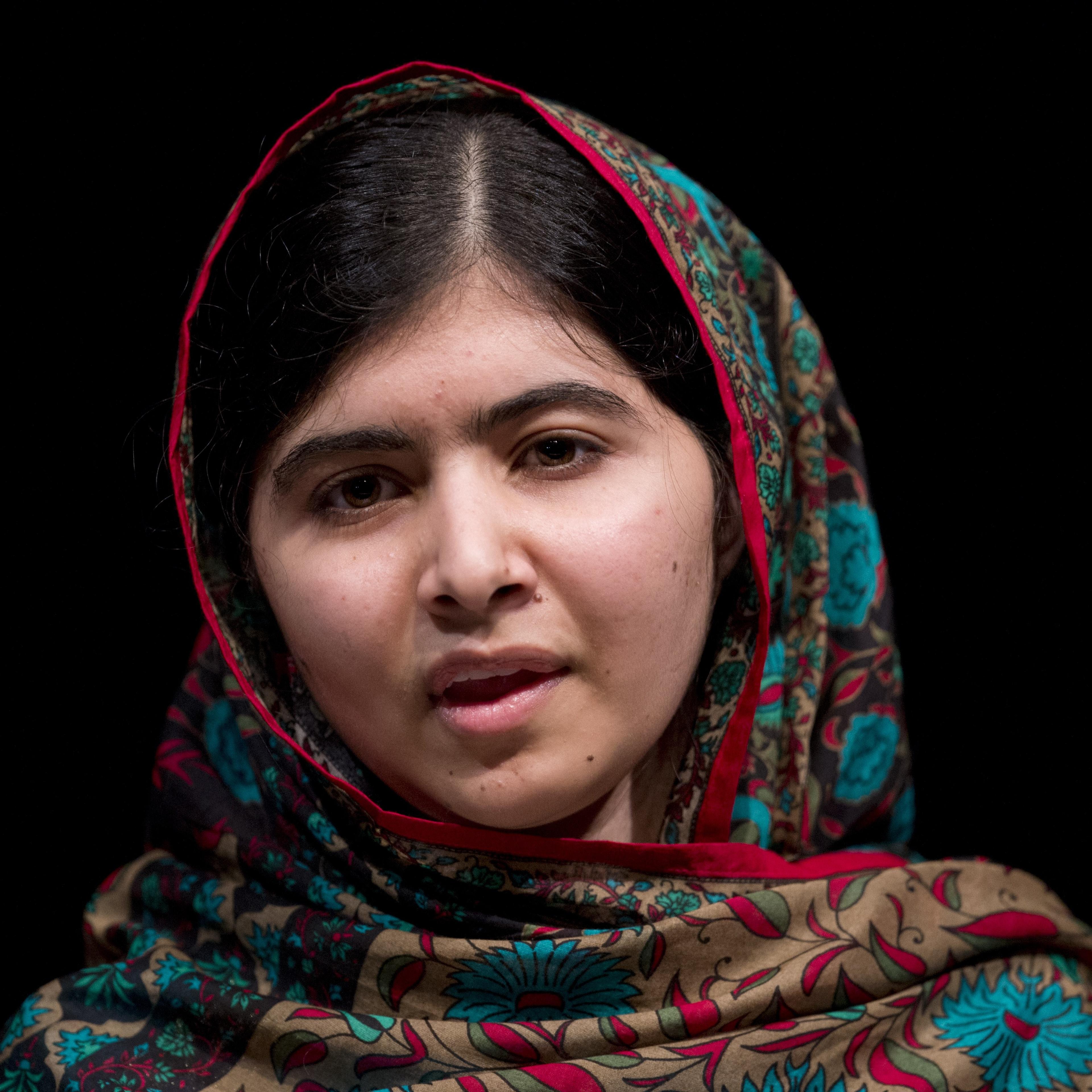 Pakistani rights activist Malala Yousafzai addresses the media in Birmingham, England on October 10, 2014.