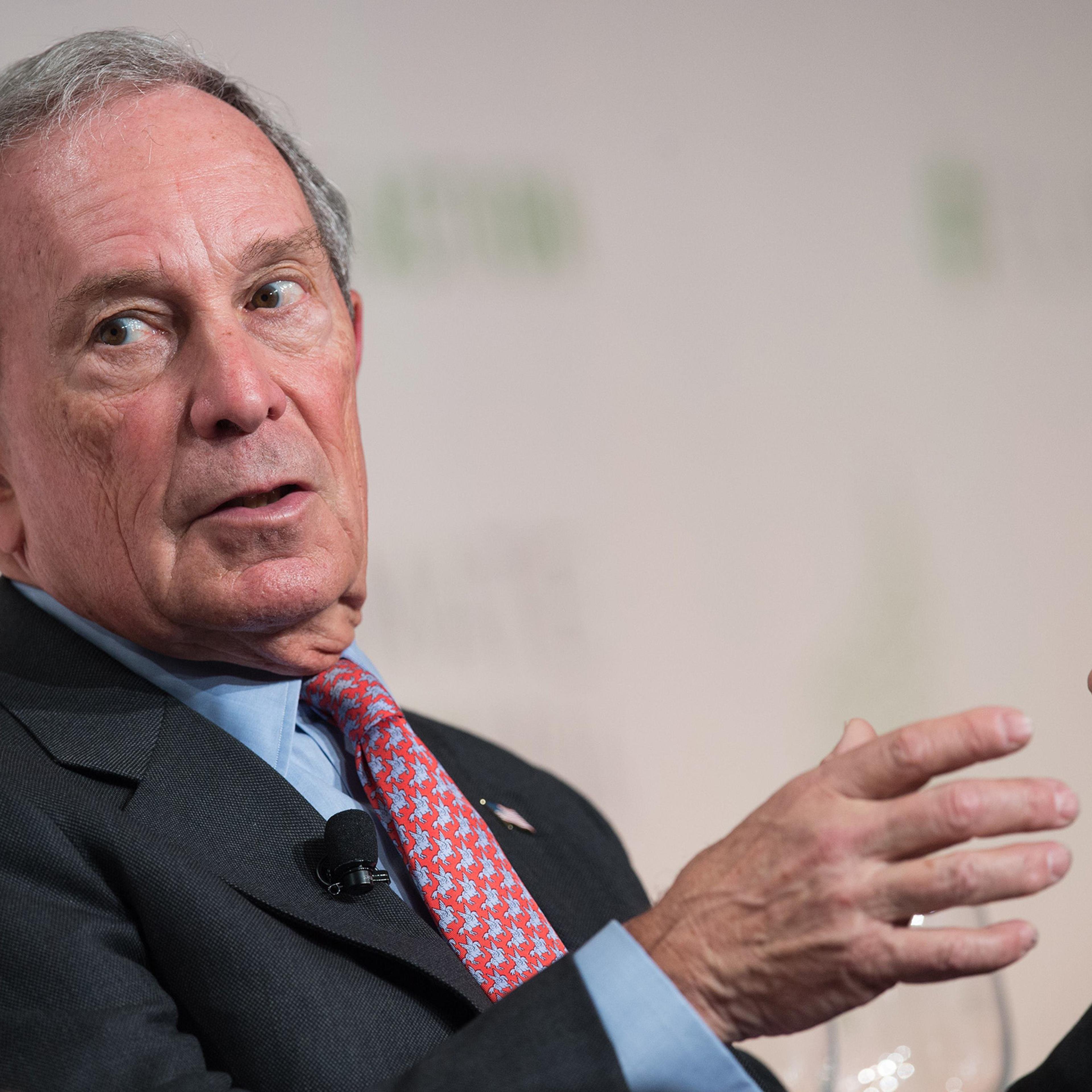 Michael Bloomberg participates in a discussion at the Climate Action 2016 conference in Washington, DC, on May 5, 2016.
