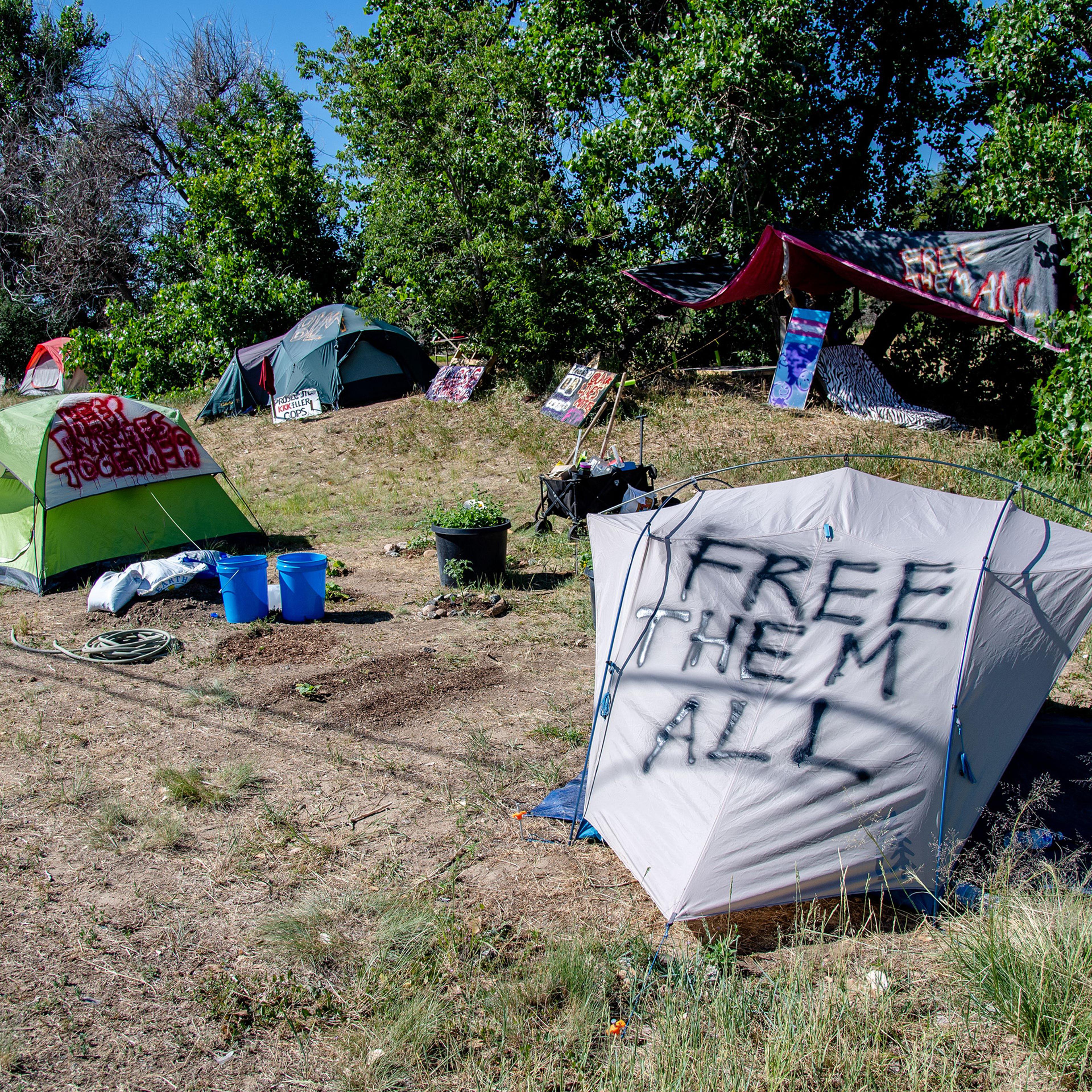 Abolish ICE Denver Occupation, Aurora, USA - 05 Jul 2020
