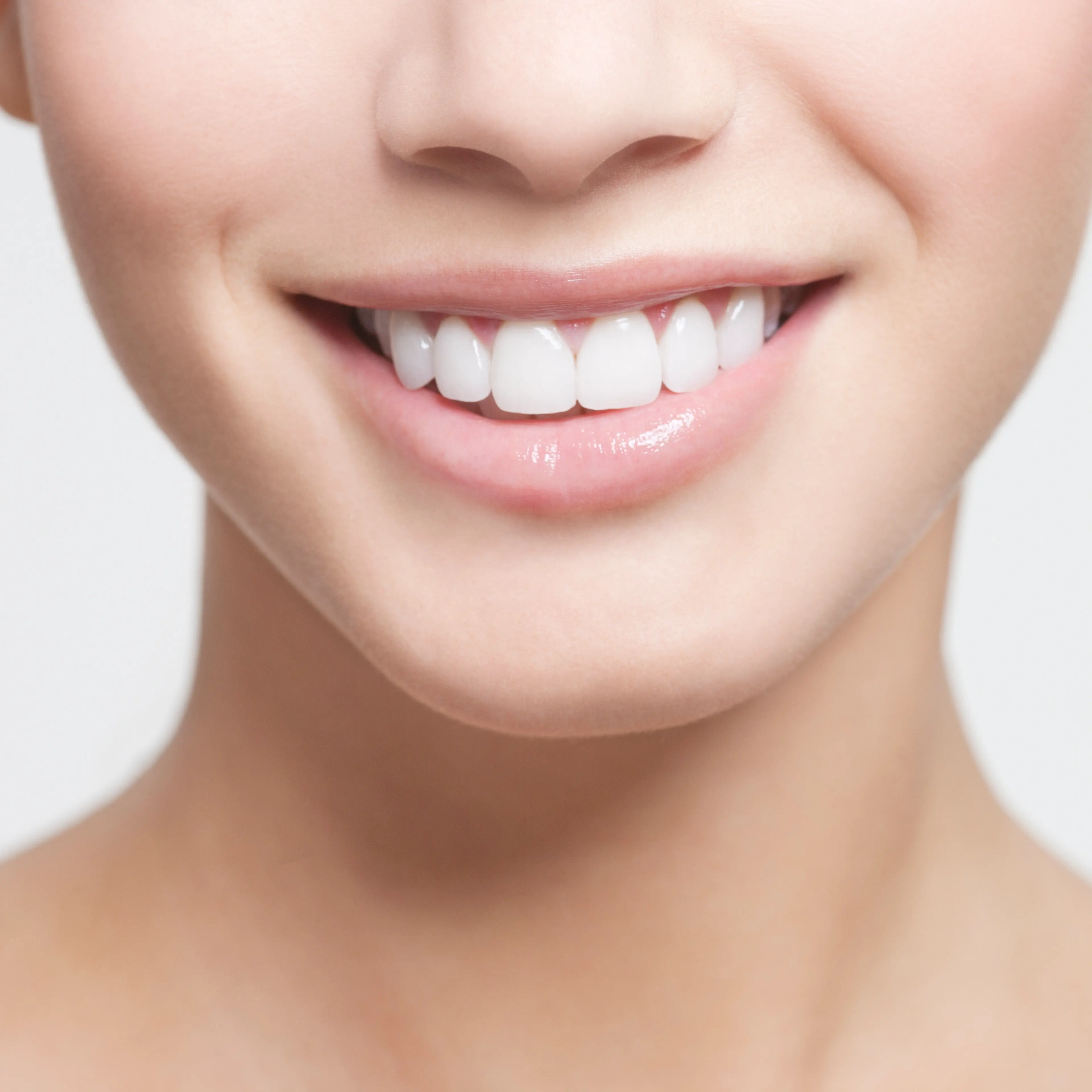 Close up of smiling woman's mouth