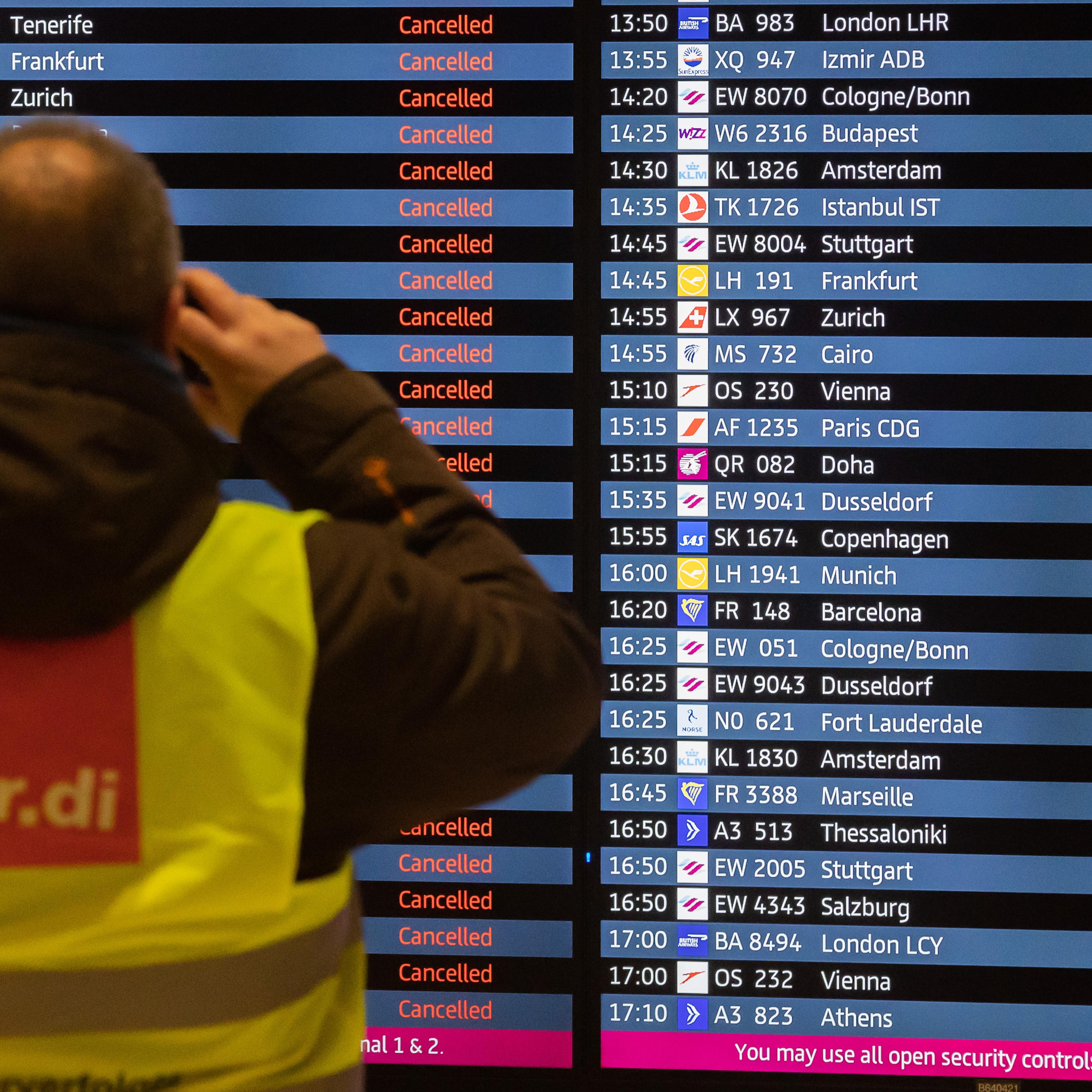 Warning strike at Berlin-Brandenburg Airport BER