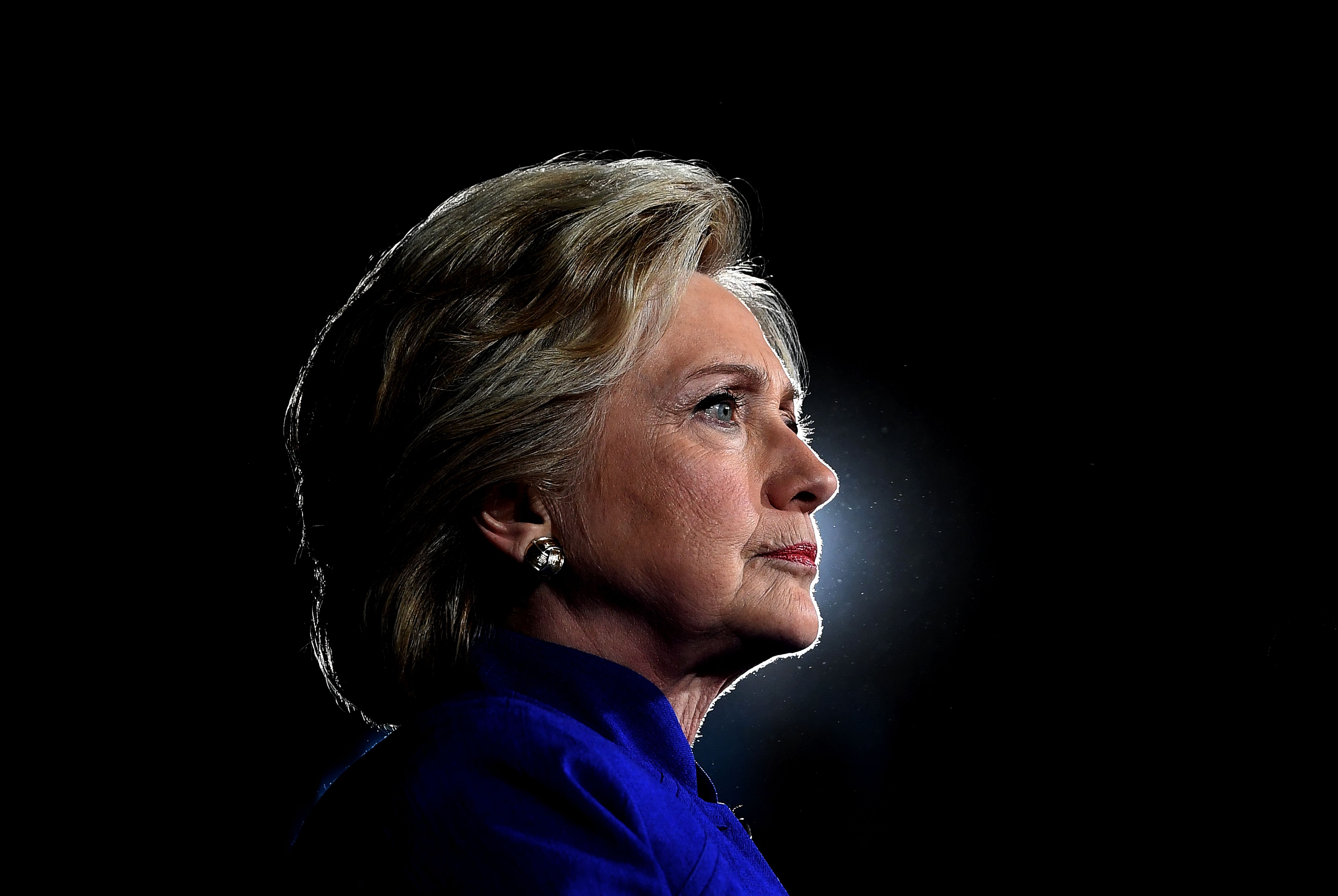 U.S. Democratic presidential nominee Hillary Clinton looks on during a campaign rally in Tempe, Ariz., on Nov. 2, 2016.