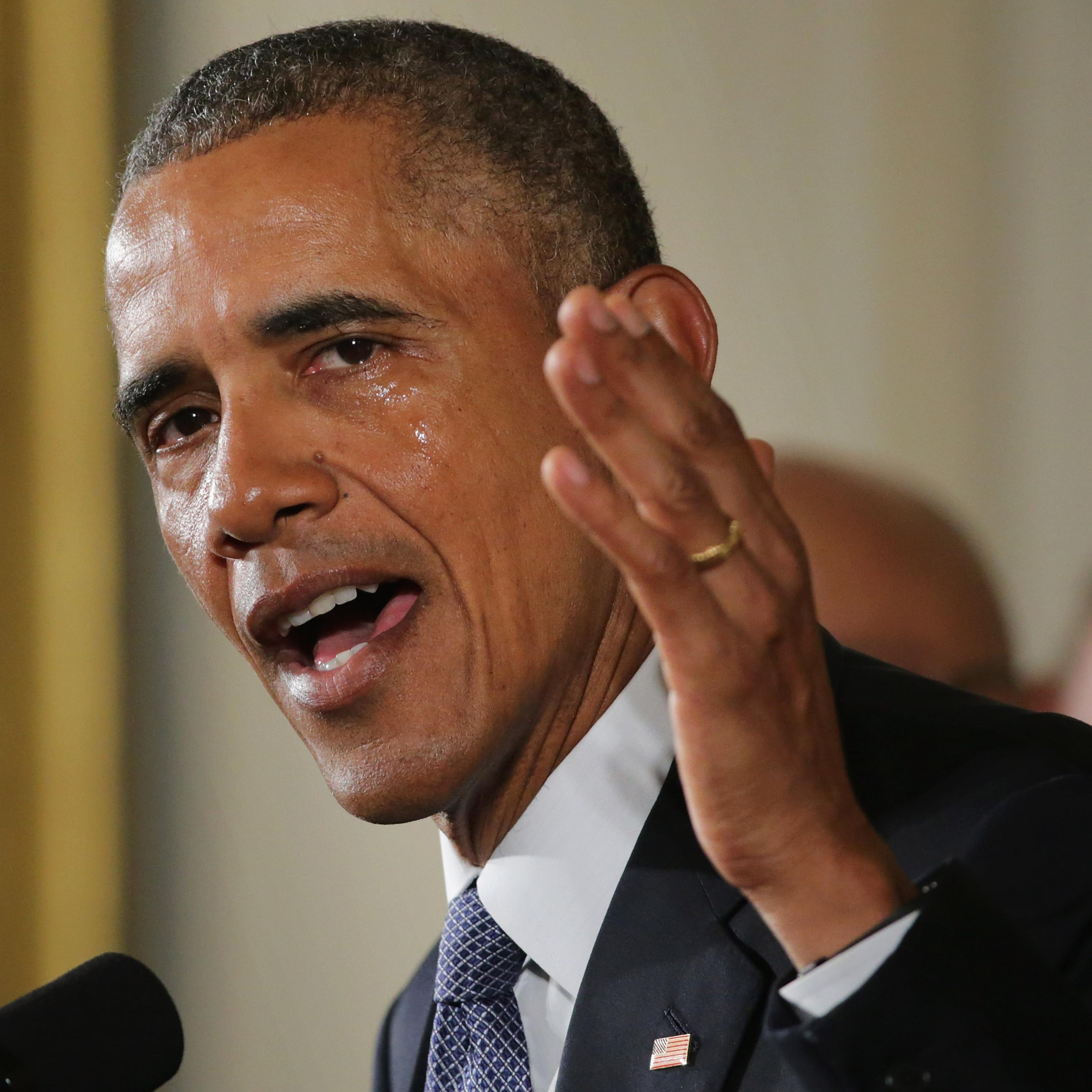 President Obama Speaks In The East Room Of White House On Efforts To Reduce Gun Violence