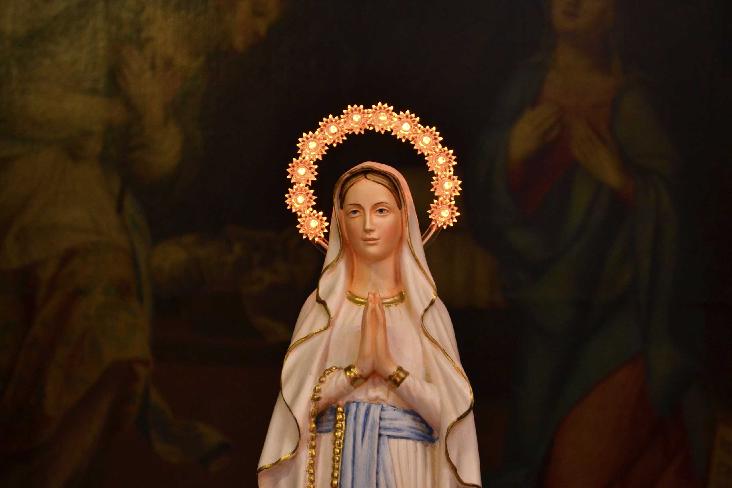 Statue of Mary in a church