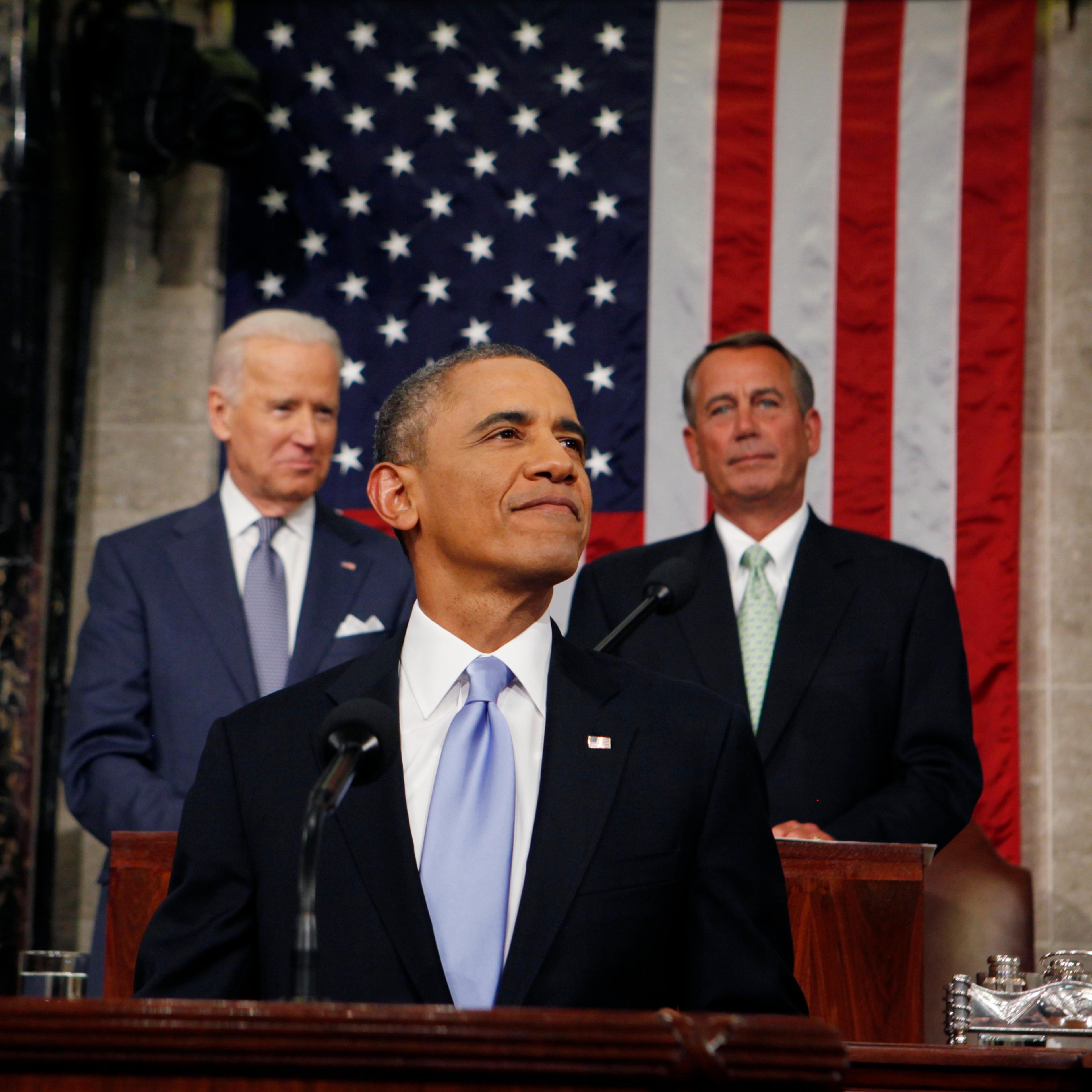President Obama Delivers State Of The Union Address At U.S. Capitol