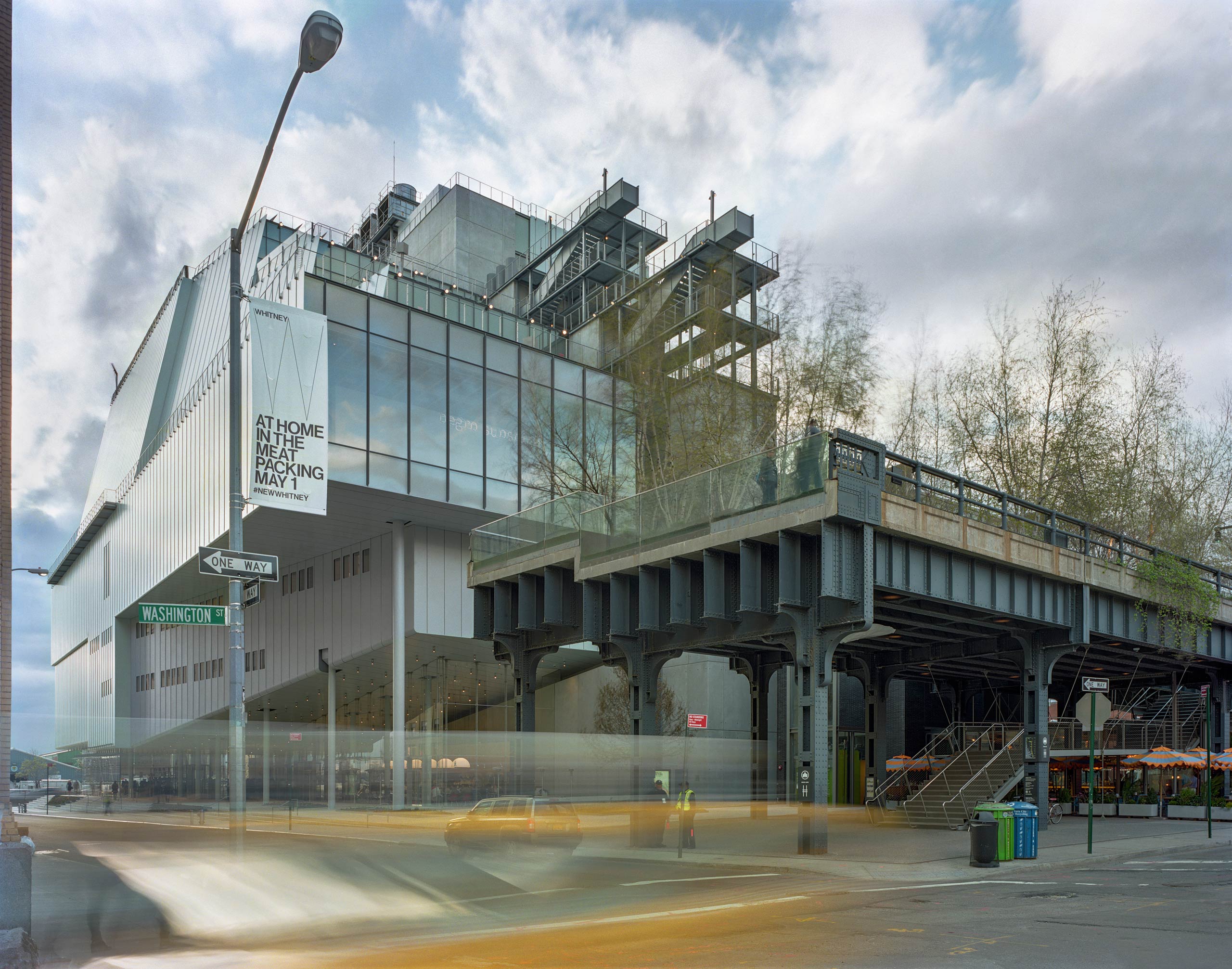 An exterior view of the Whitney Museum