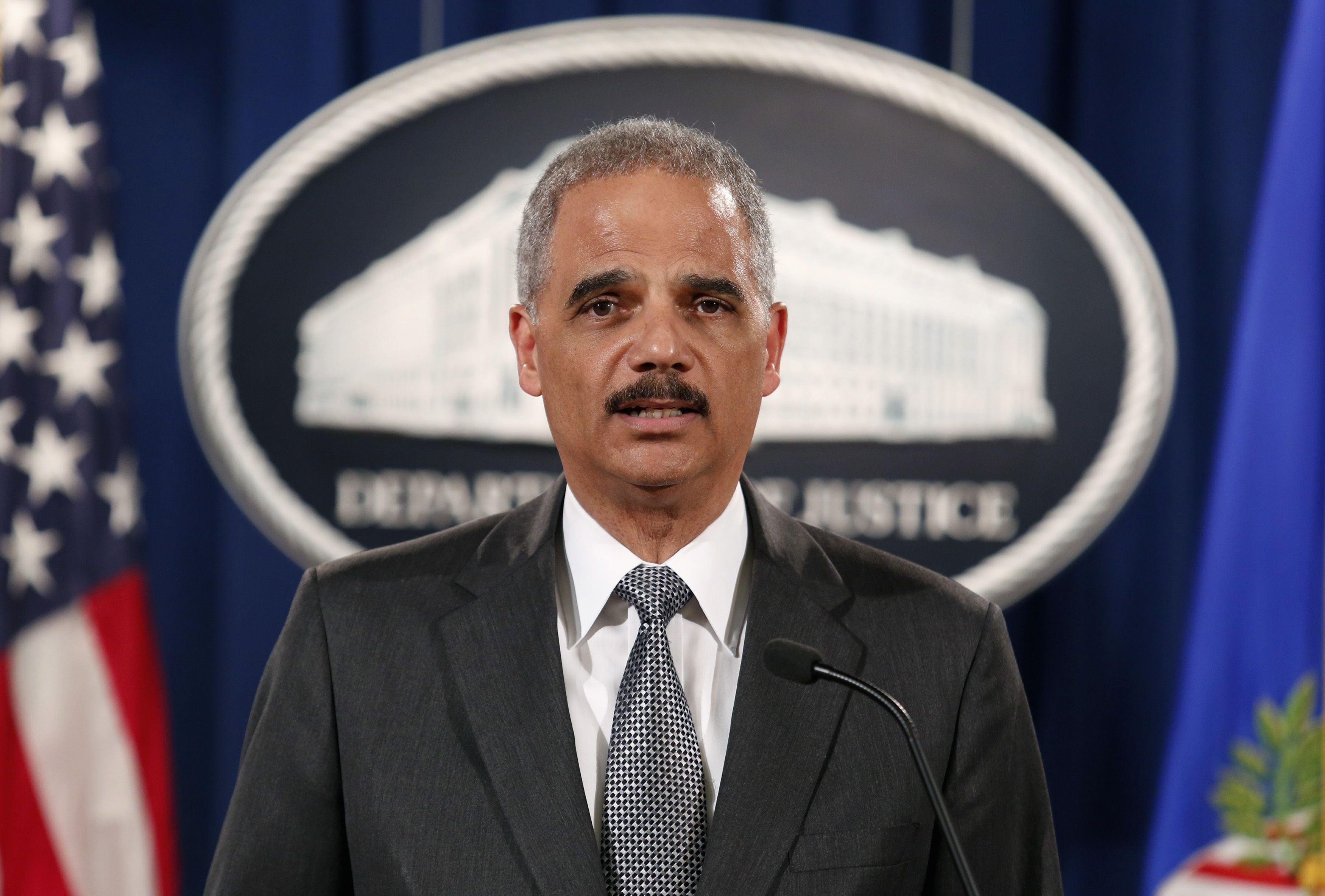 U.S. Attorney General Eric Holder makes a statement about the grand jury decision not to seek an indictment in the Staten Island death of Eric Garner during an arrest in July, in Washington on Dec. 3, 2014.