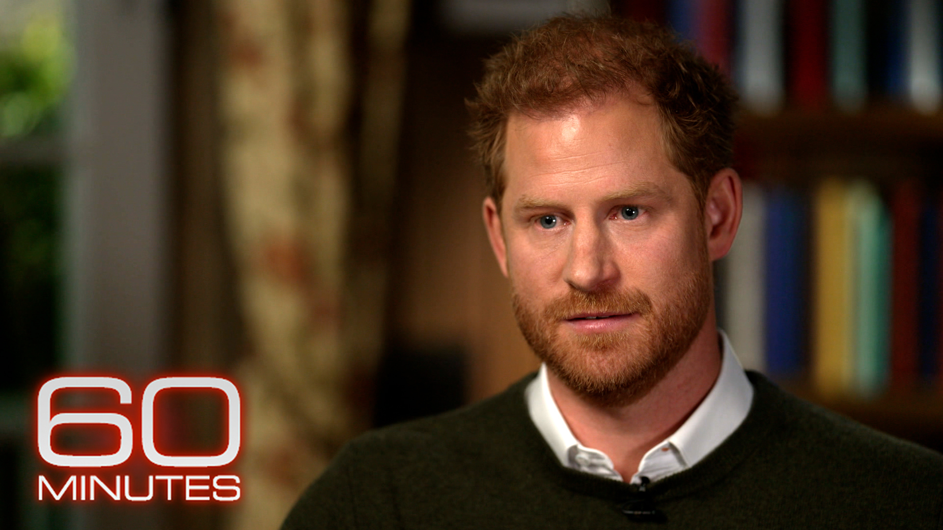 Prince Harry on <i>60 Minutes</i> to discuss his forthcoming memoir ’Spare,’ on Jan 8., 2022.