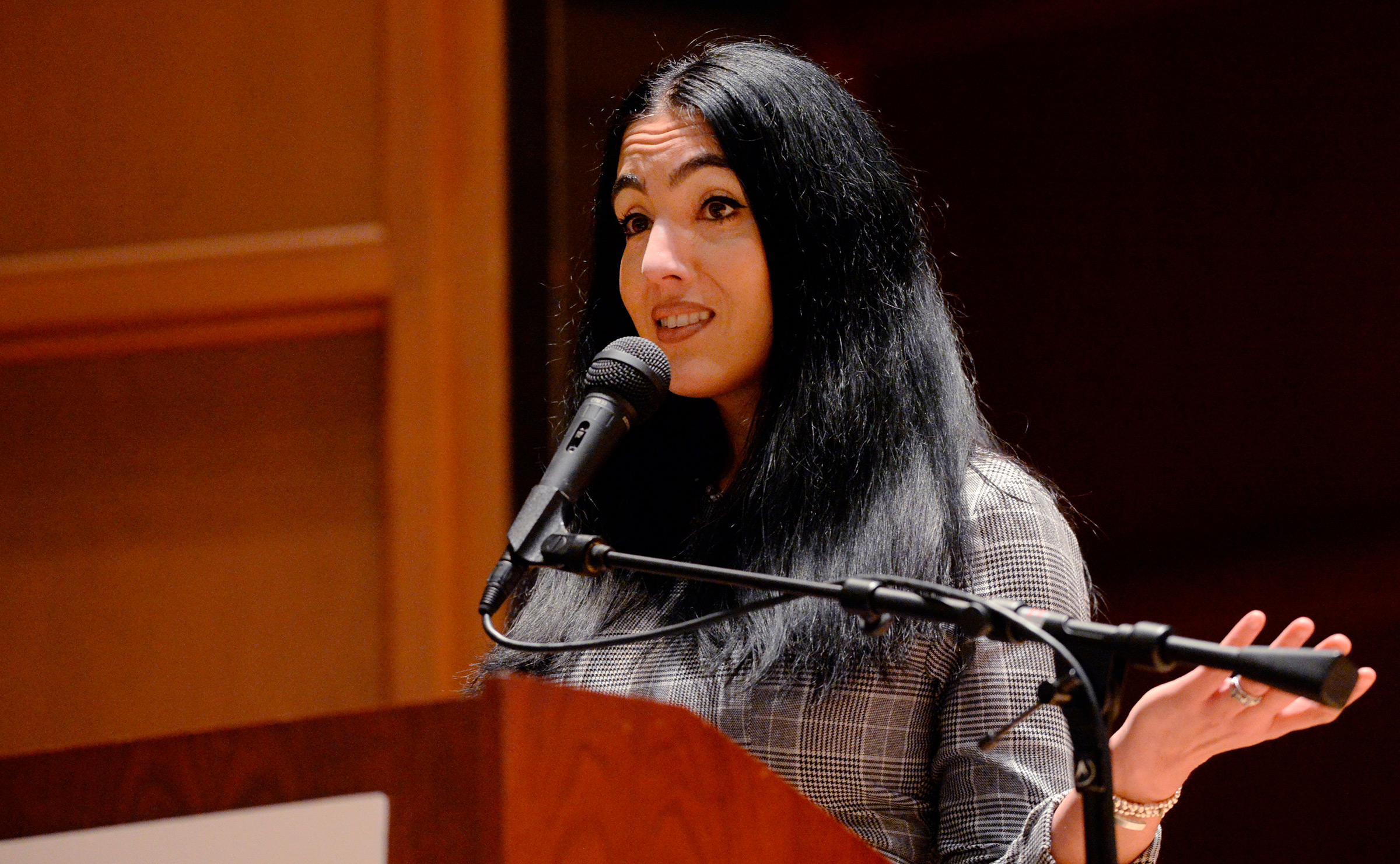 Gisele Fetterman, Second Lady of Pennsylvania, shares her support for the 2020 Census during an Erie County Town Hall in Erie, Pa., on Feb. 12.