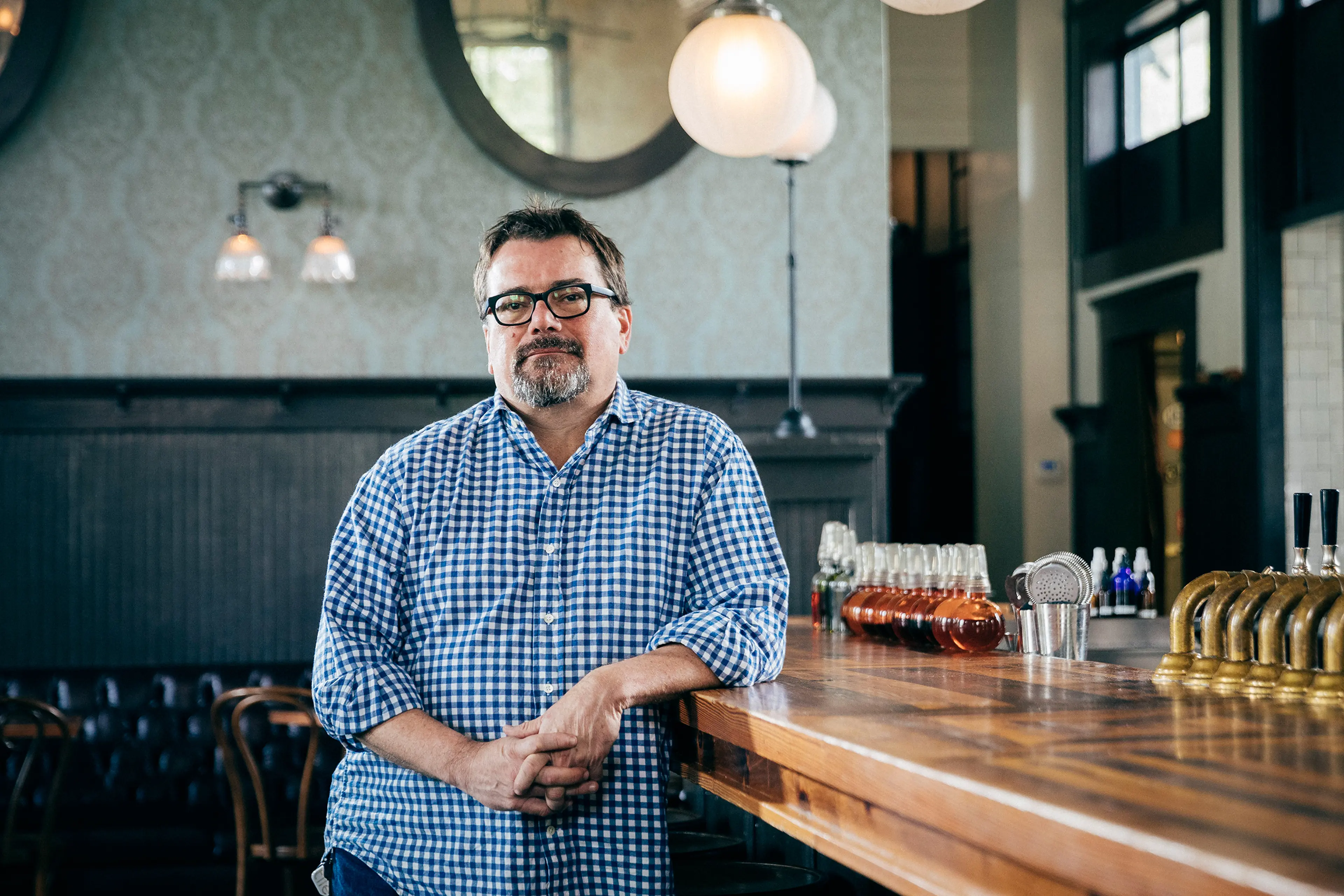 Chuck Reece, the editor in chief of the website The Bitter Southerner, at Kimball House, a bistro in Decatur, Ga., Aug. 2, 2017.