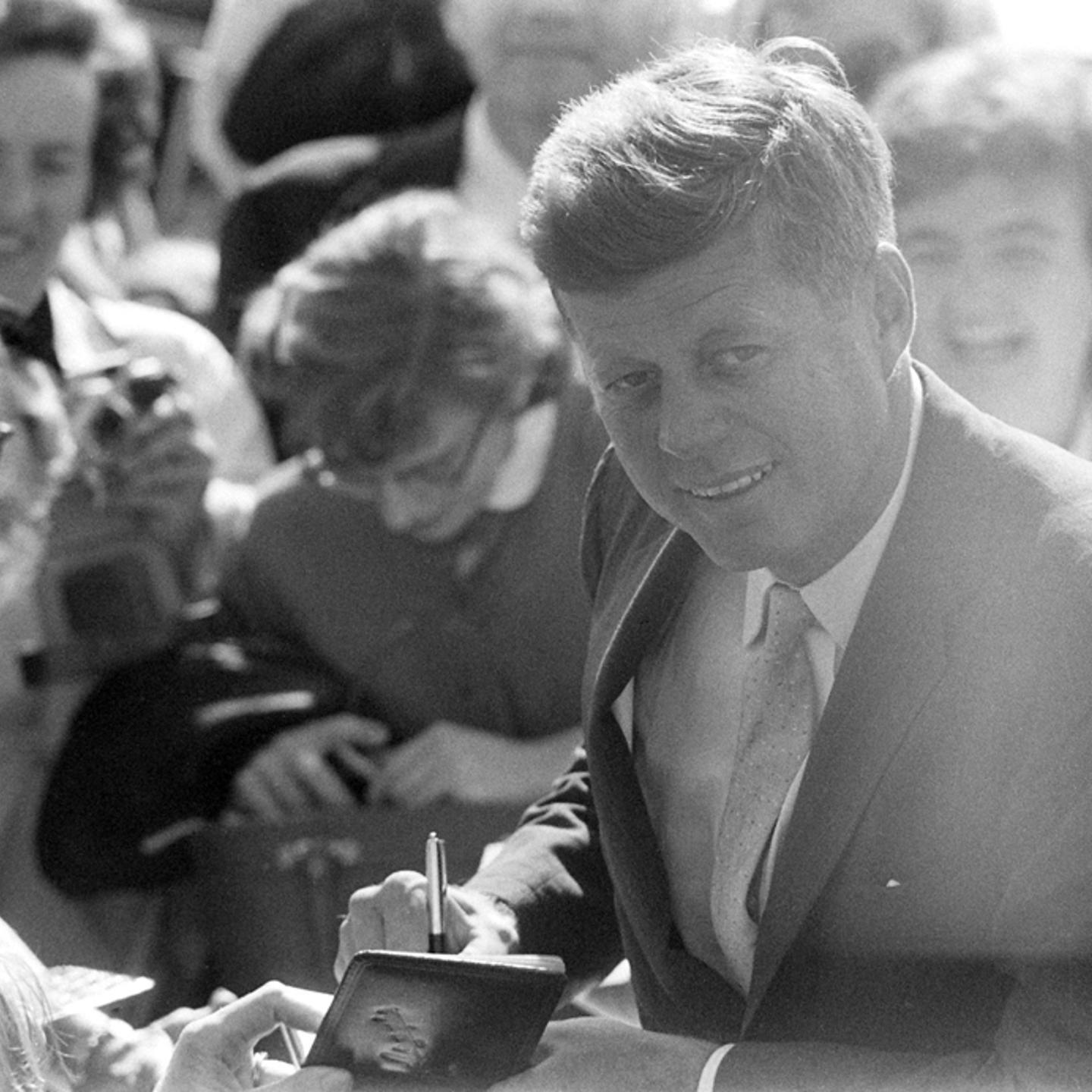 Scene from John F. Kennedy's 1960 presidential campaign.