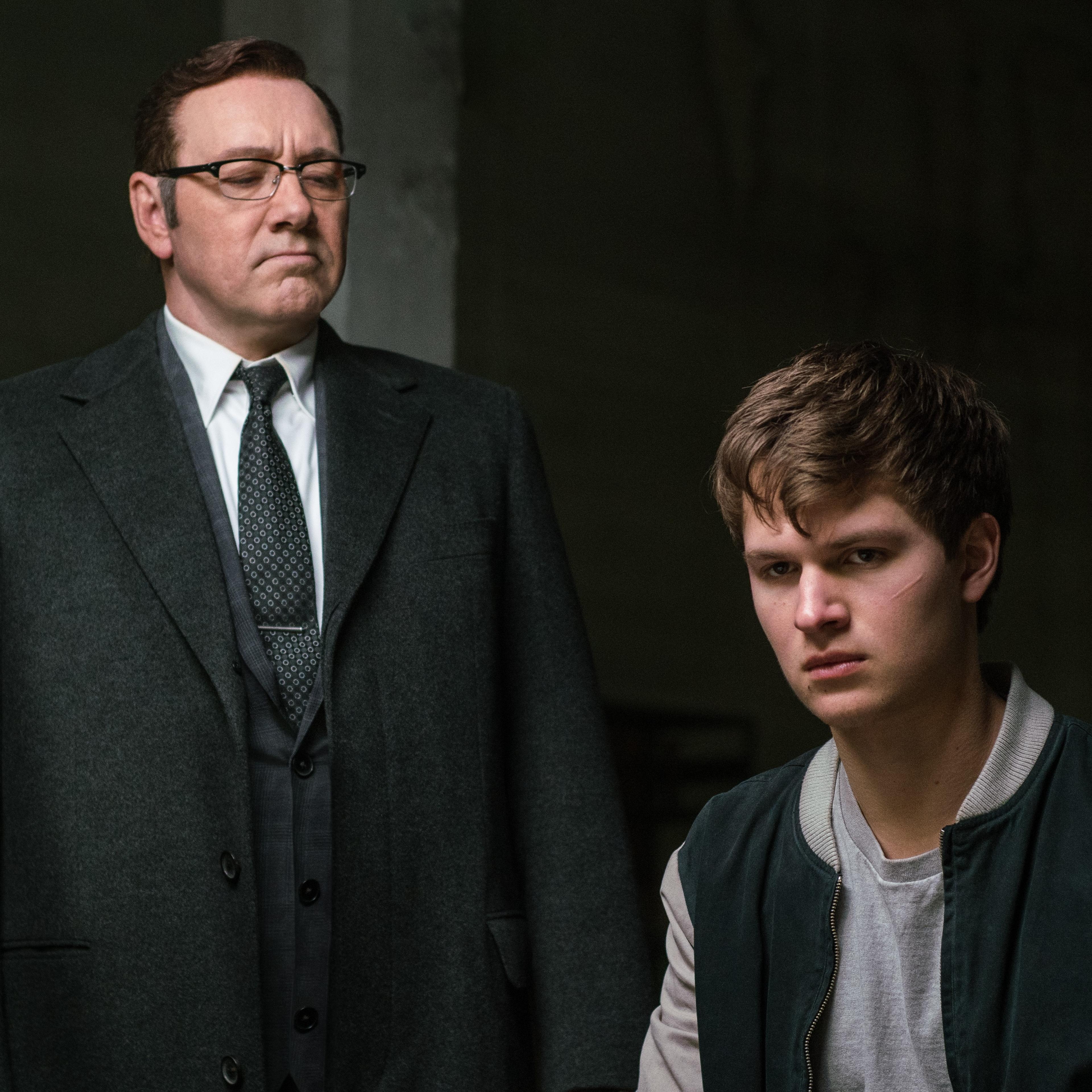 Ansel Elgort;Kevin Spacey