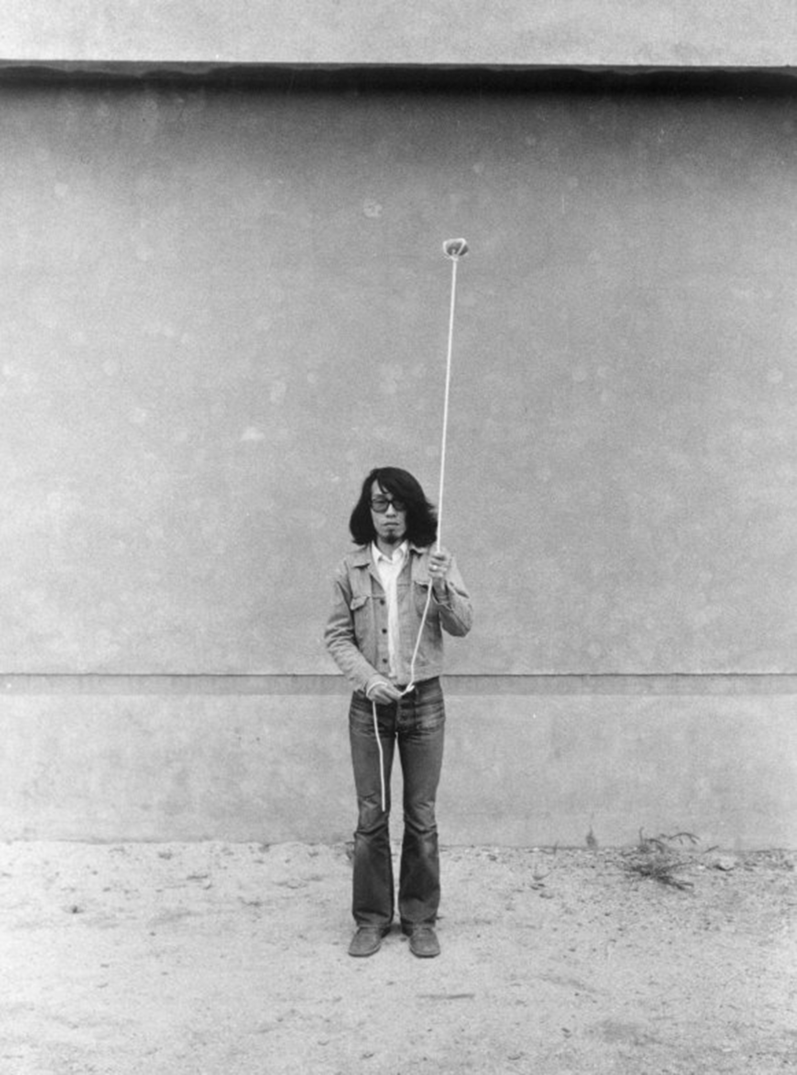 <strong>Stone/Rope/Man II, 1974</strong> - Fortuitously, the Japanese sculptor, who is known for his installations that appear to distort gravity or depict magnetic forces, was at the gallery booth as I approached it. Keiji Uematsu said of his photographic work: “I’m interested in changing the relationship of an installation using my body. I want to create work where a lack of a single element will cause the entire structure, the invisible existence of things and their relationships to collapse like a cosmos.” I do hope, that when the relationship between stone, string and motion collapsed, the stone didn’t fall on his head.