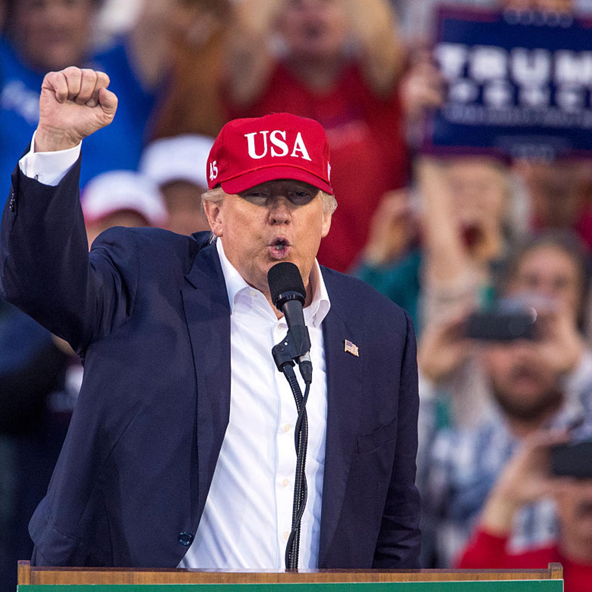 President-Elect Donald Trump Holds Thank You Rally In Mobile, Alabama