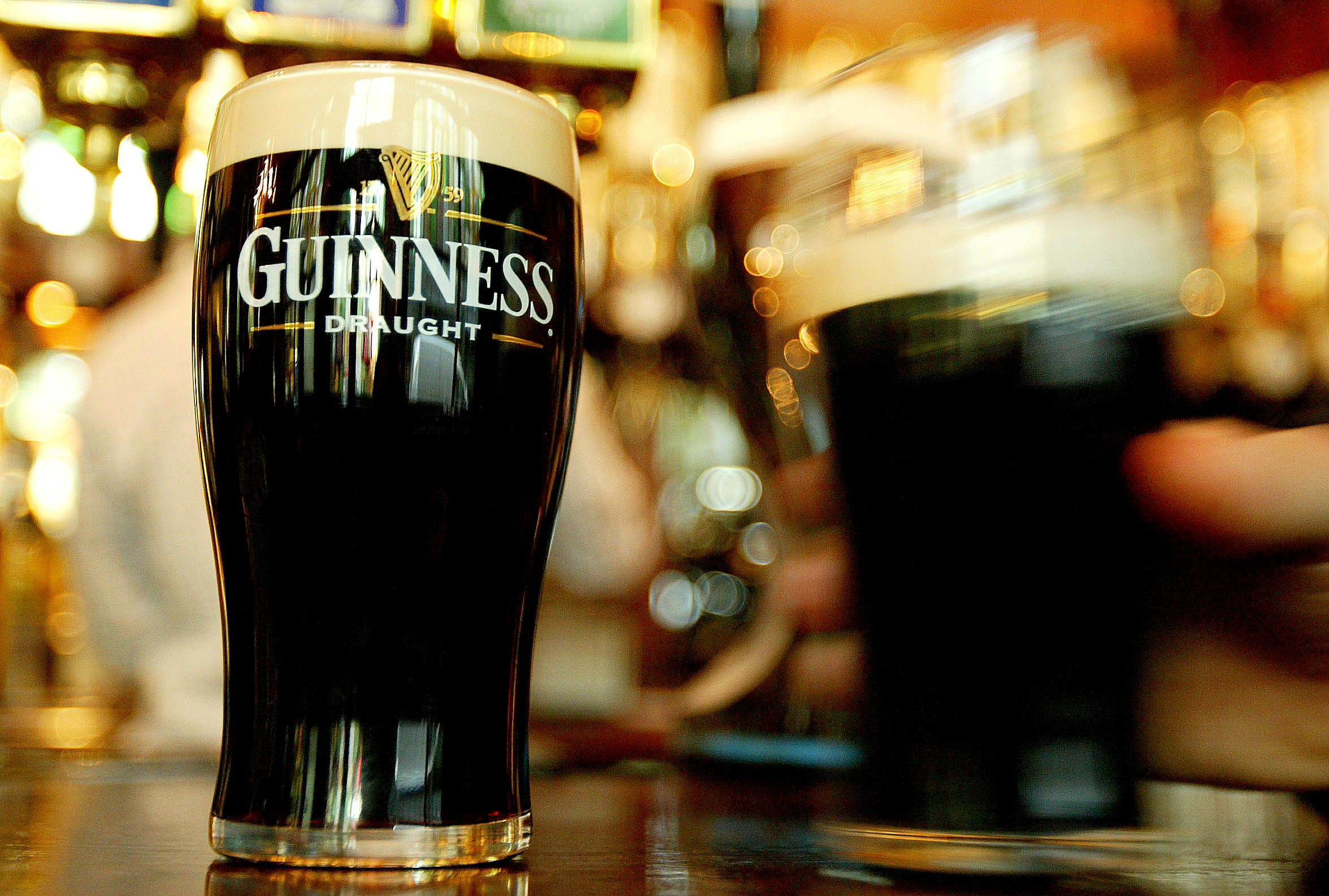 Pints of Guinness.