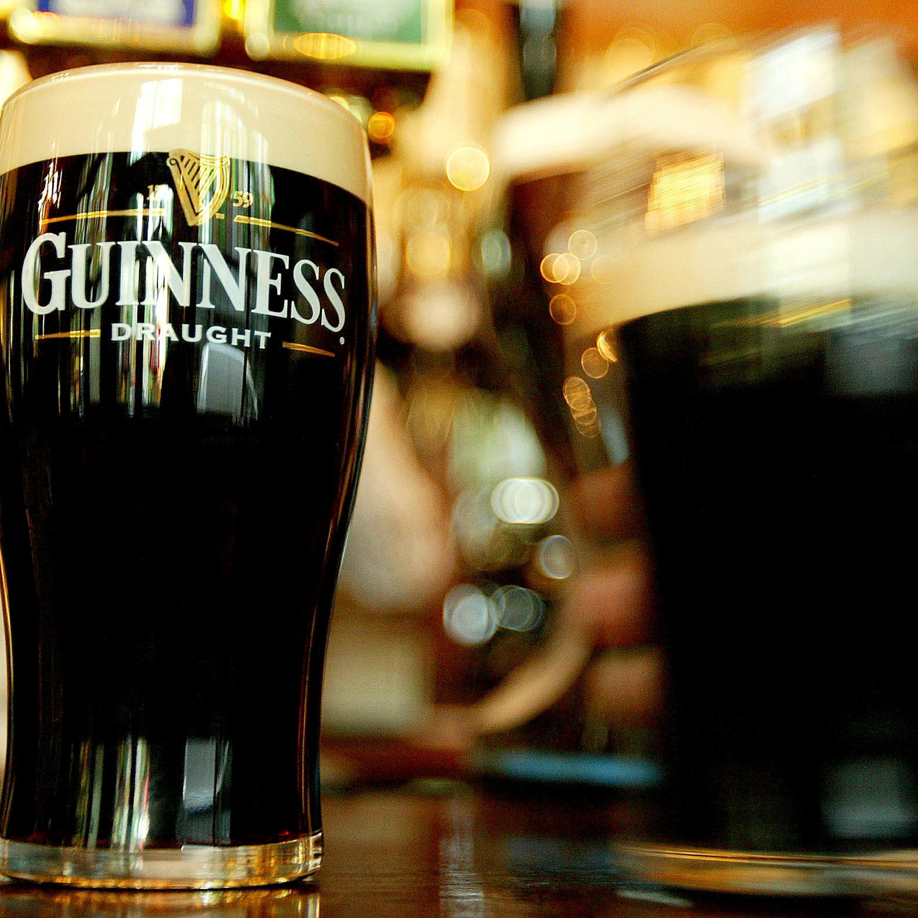 Pints of Guinness.