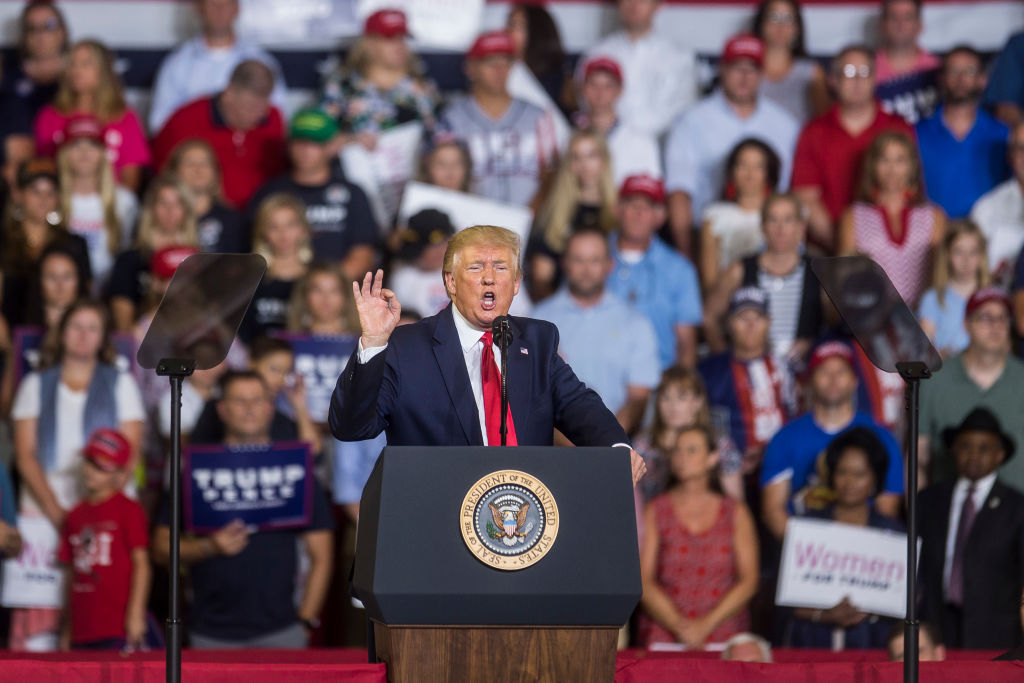 Donald Trump Holds "Keep America Great" Rally In Greenville, NC