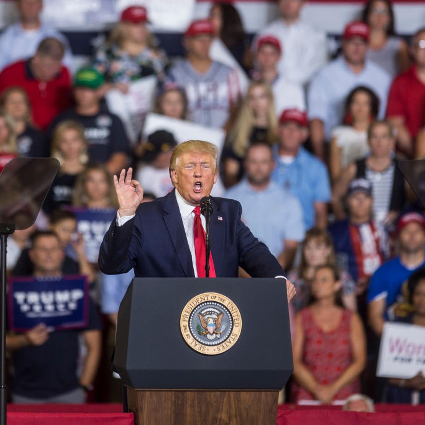 Donald Trump Holds "Keep America Great" Rally In Greenville, NC
