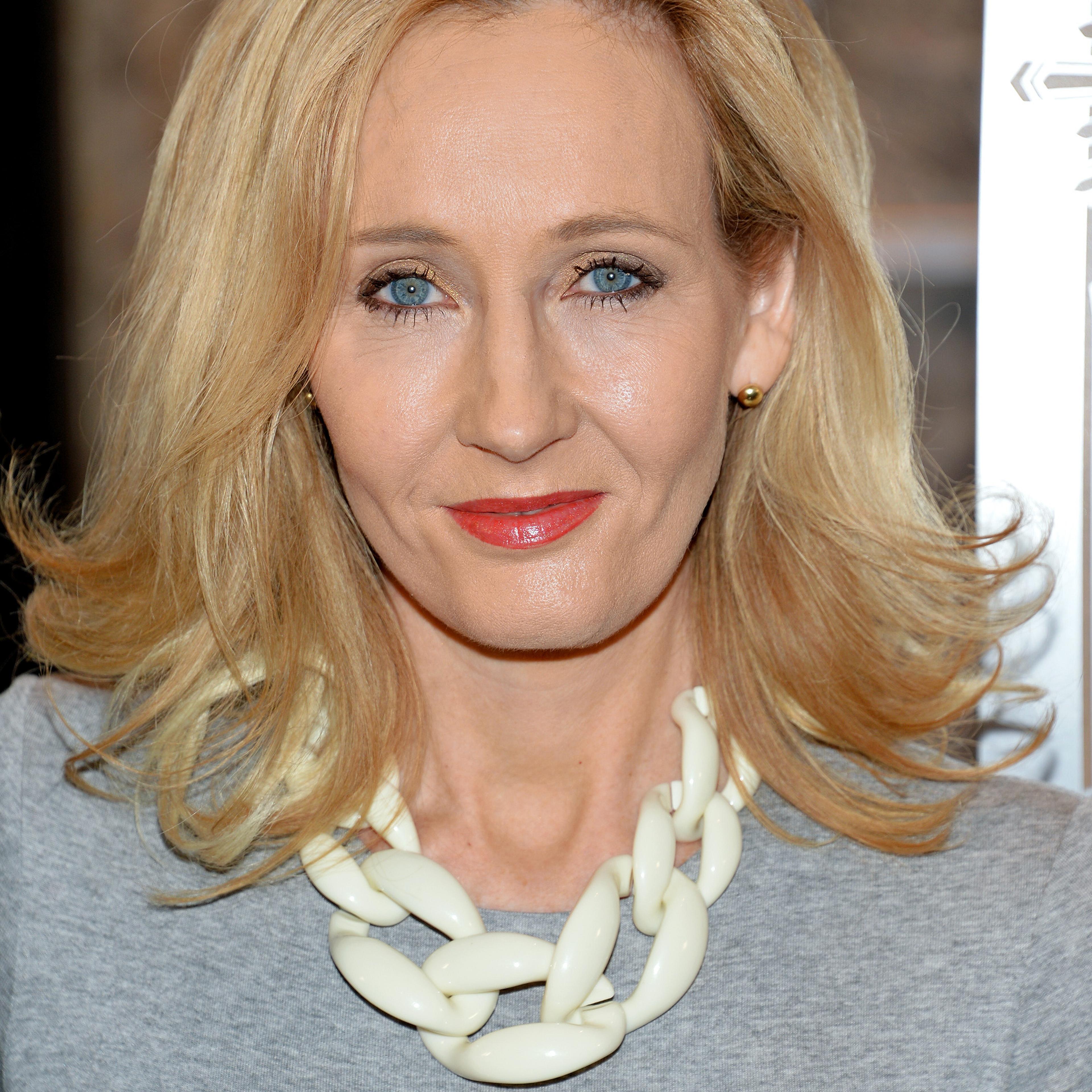 Author J.K. Rowling at the Empire State Building in New York City on April 9, 2015.