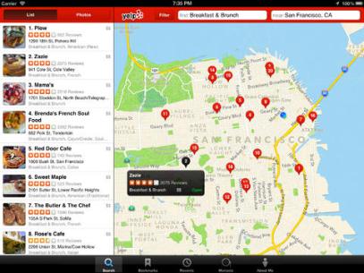 <strong>Yelp.</strong> If you’re on vacation or new in town (or even not-so-new in town) and you want to learn about what’s around you — shops, restaurants, dry cleaners, gas stations, bars, you name it — Yelp has you covered, complete with user reviews so you can separate the good from the bad.