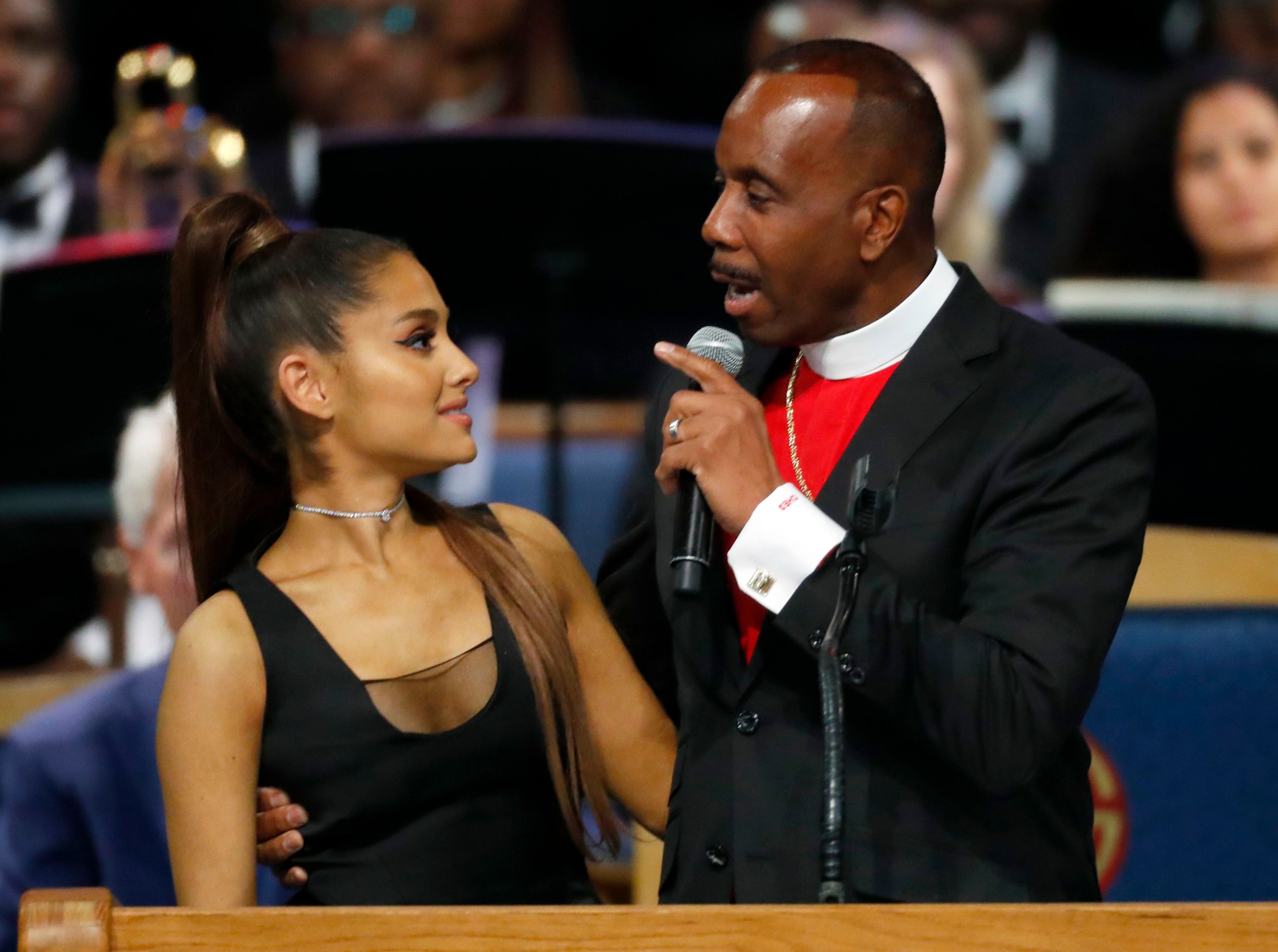 Ariana Grande With Bishop Charles H. Ellis, III