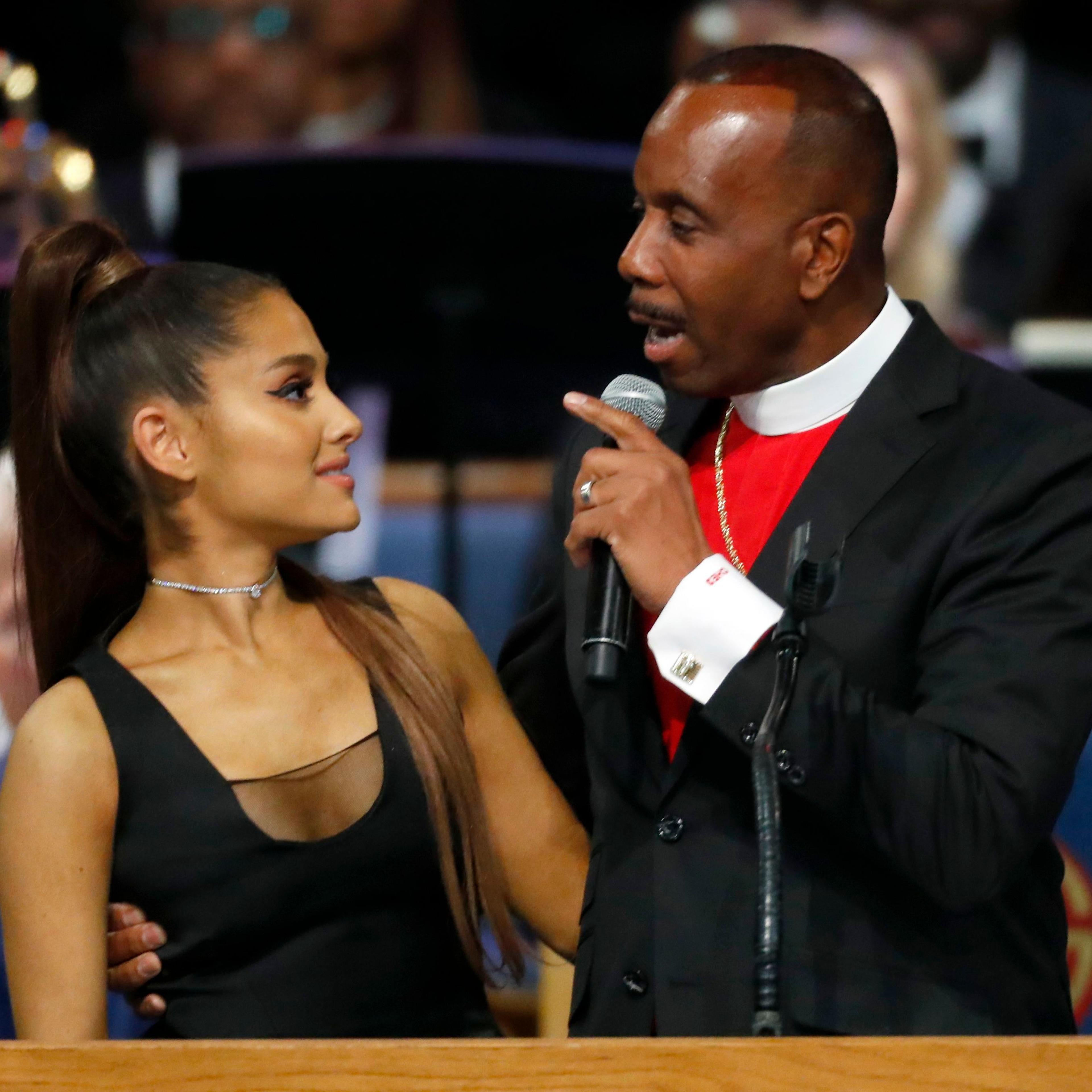 Ariana Grande With Bishop Charles H. Ellis, III
